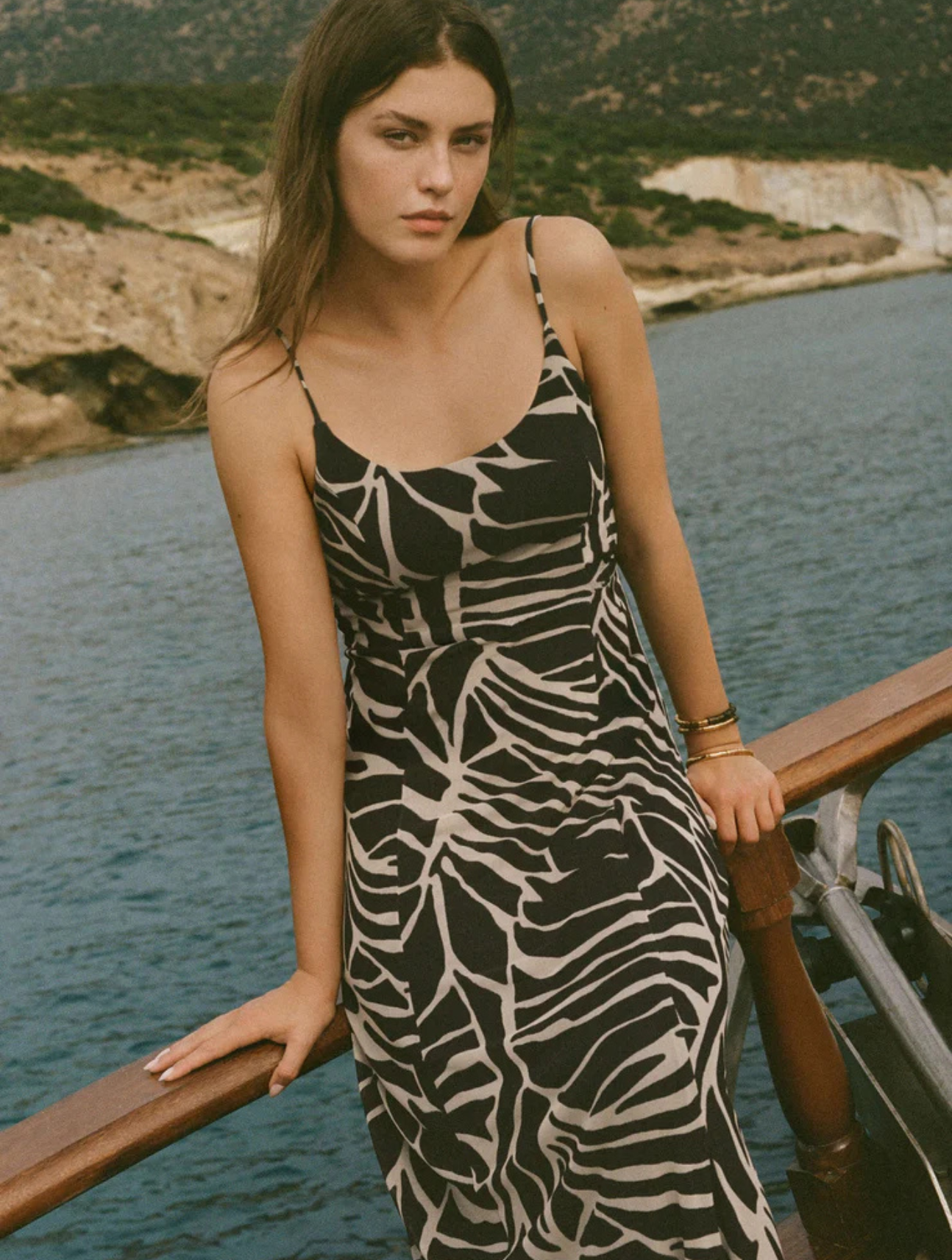 Charisma Tova Palm Midi Dress