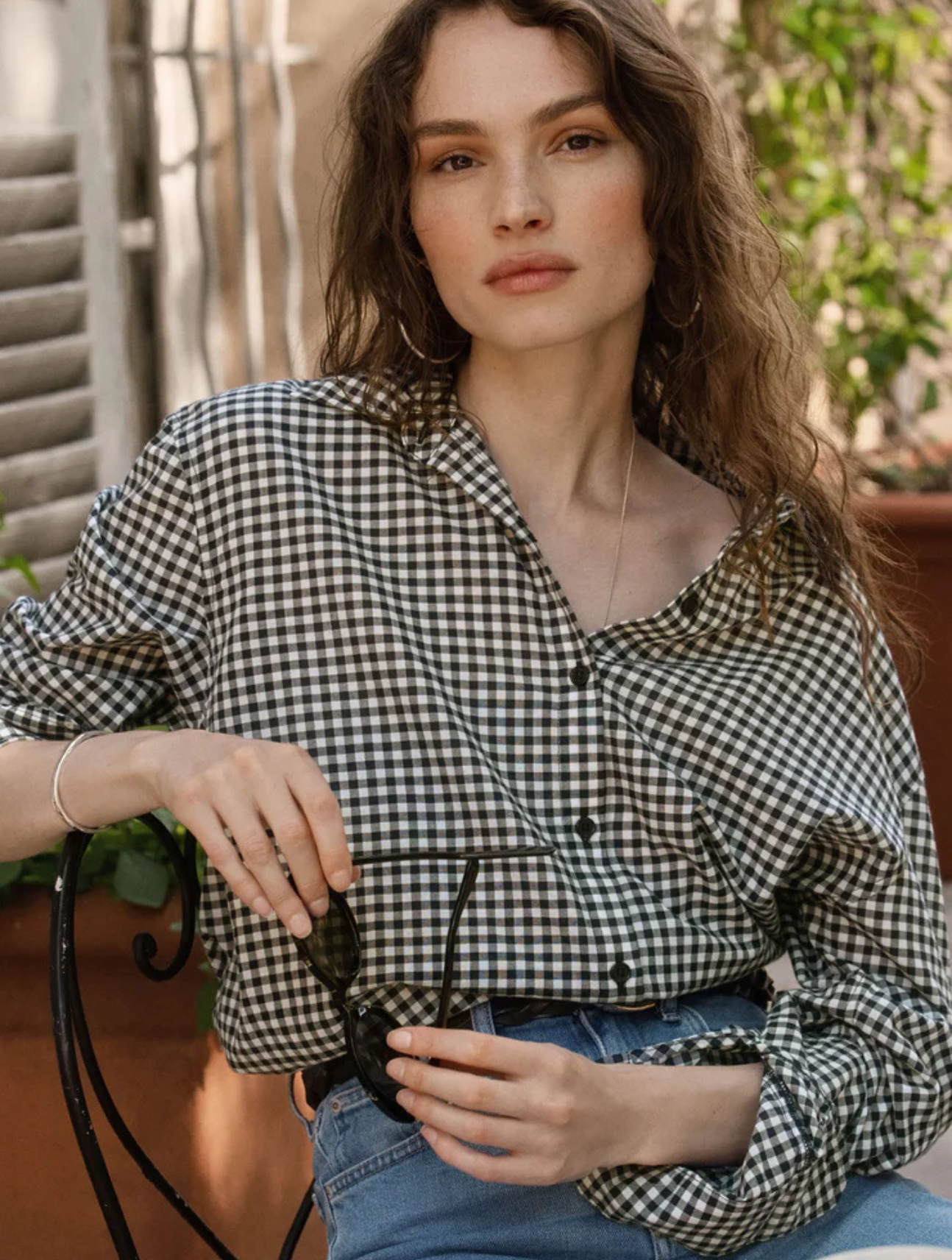 Seaport Button Up Top