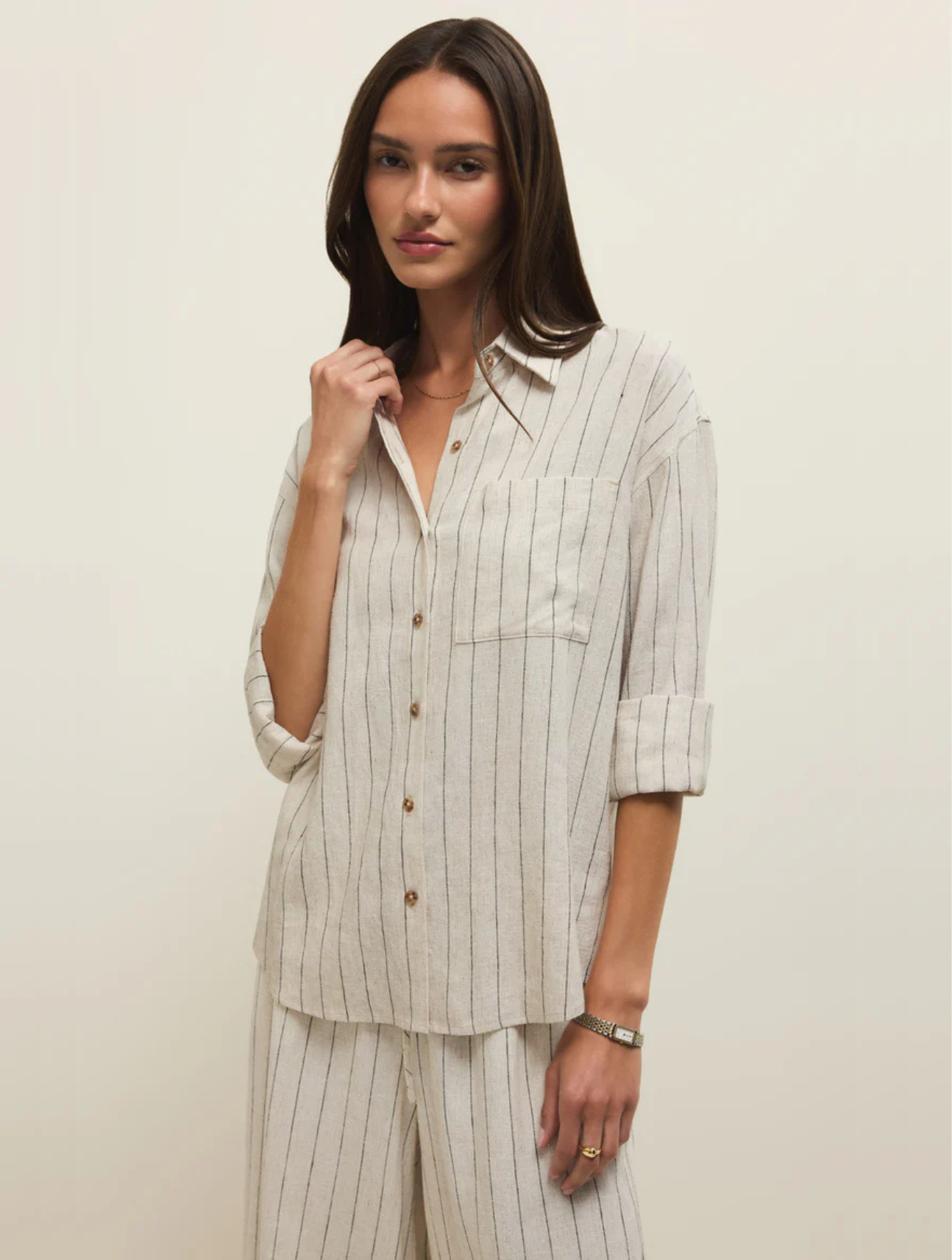 Alfie Striped Button Up