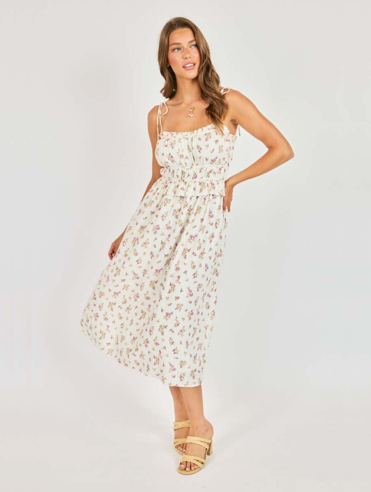 Bouquet Sweetheart Midi Dress