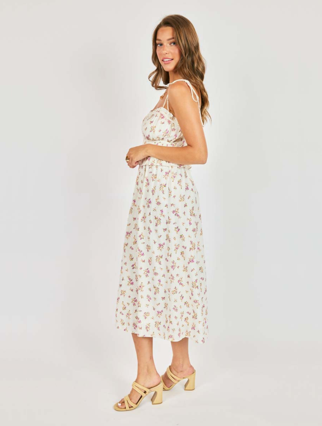 Bouquet Sweetheart Midi Dress