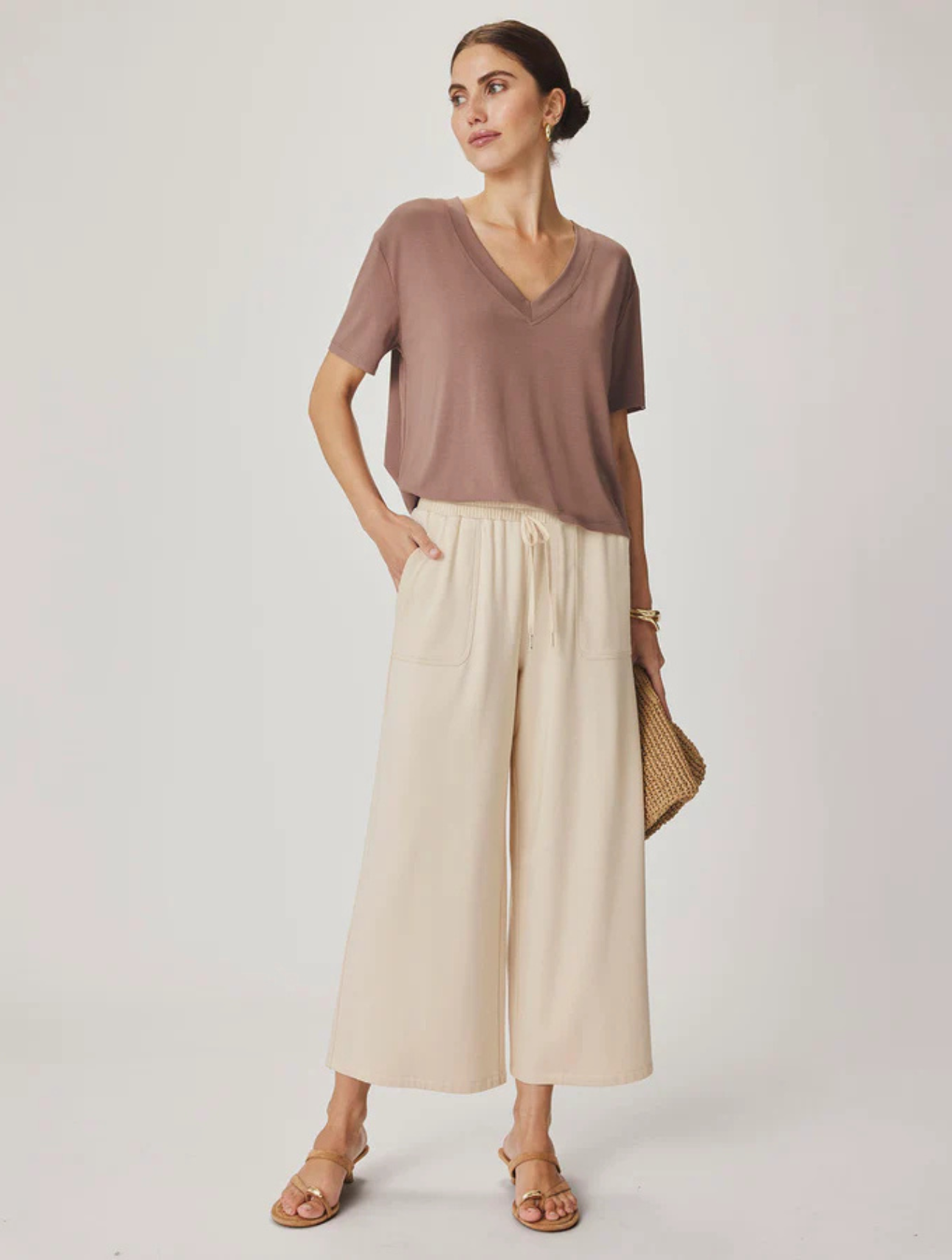 Kacey Bamboo Blend V-Neck Tee