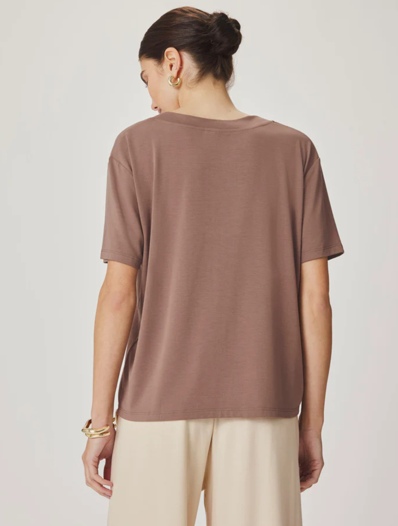 Kacey Bamboo Blend V-Neck Tee