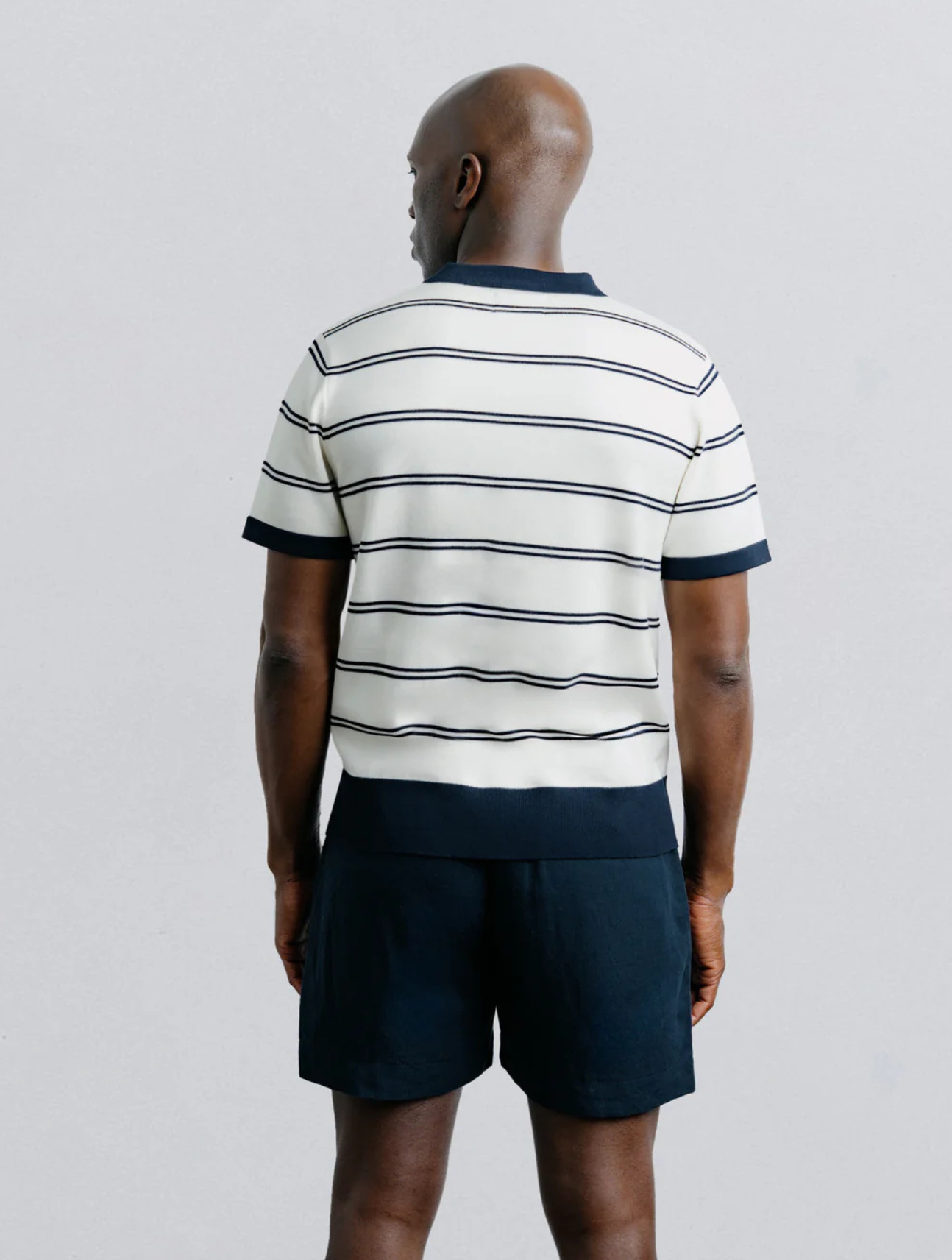 Stripe Knit Polo