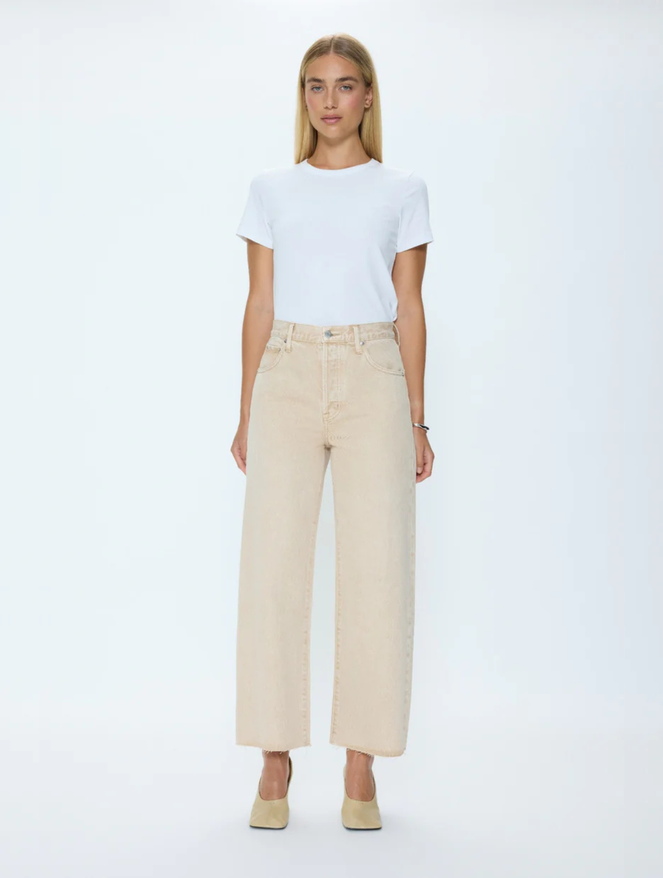 Tate Crop High Rise Bowed Leg