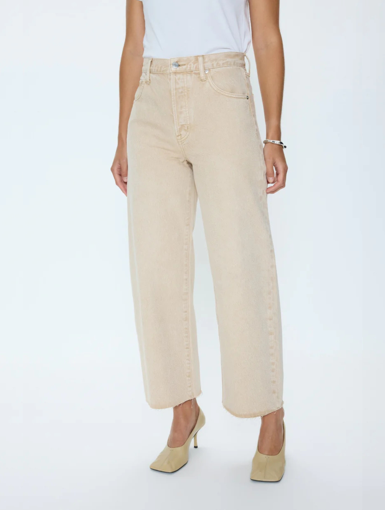 Tate Crop High Rise Bowed Leg