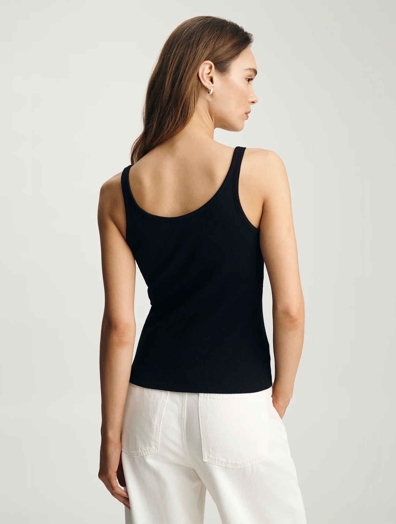 Ribbed Scoop Neck Tank Top