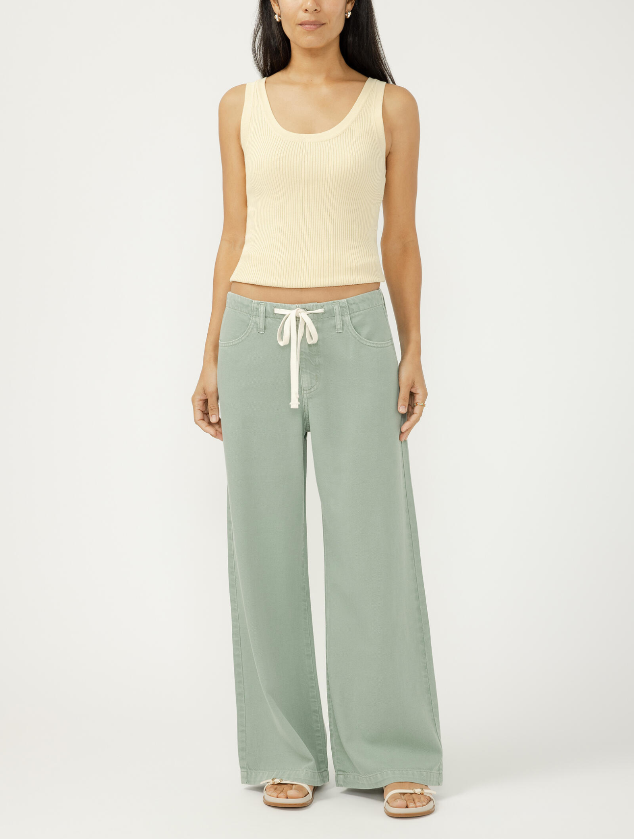 Wide Leg Drawstring Beach Pant