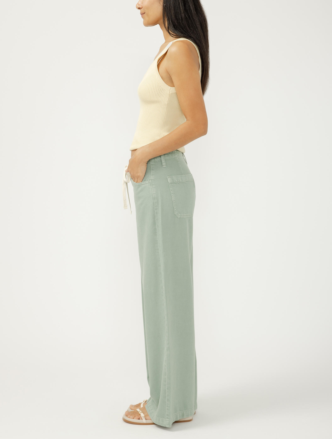 Wide Leg Drawstring Beach Pant