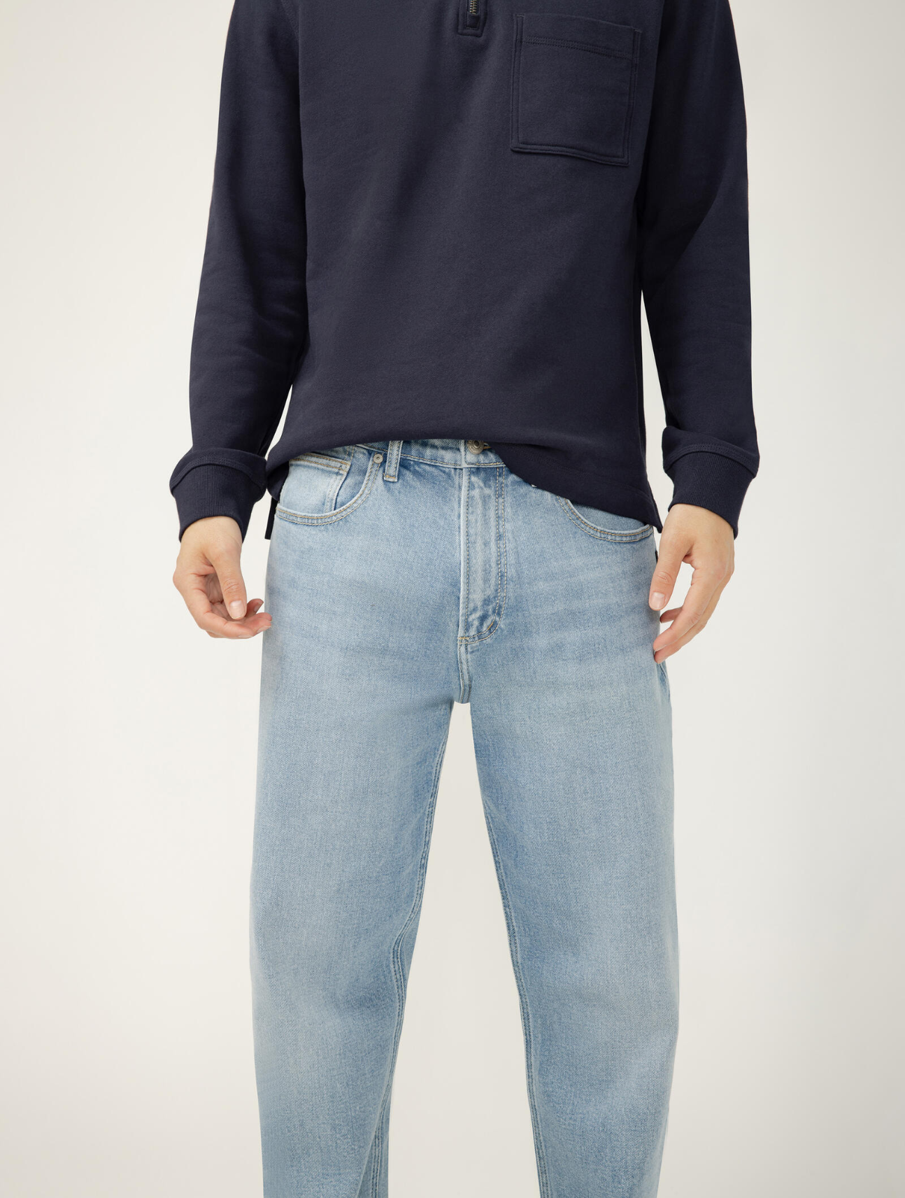 Relaxed Fit Straight Leg Jeans