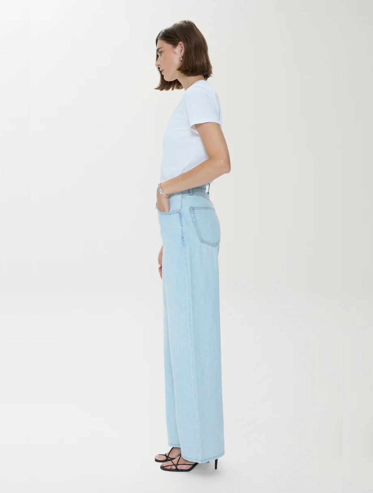 Tate High Rise Bowed Wide Leg