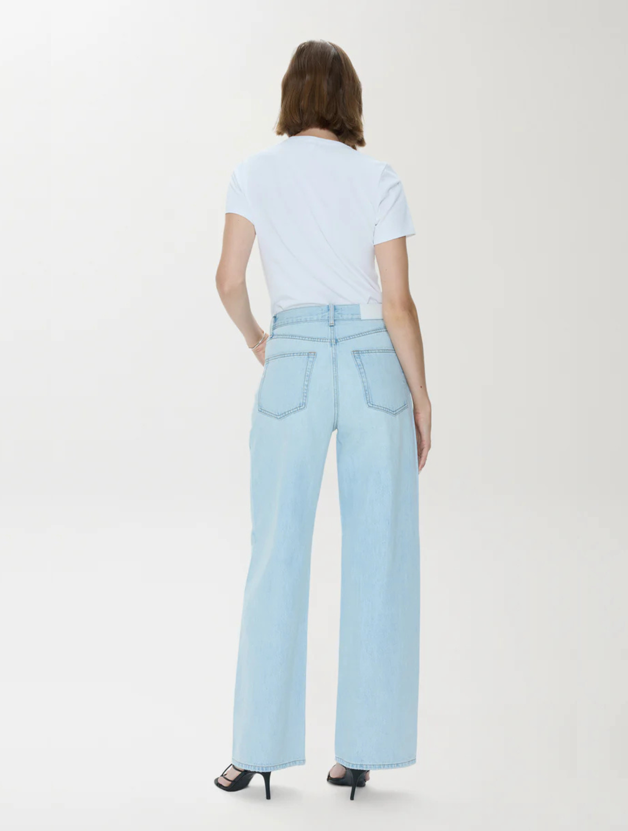 Tate High Rise Bowed Wide Leg