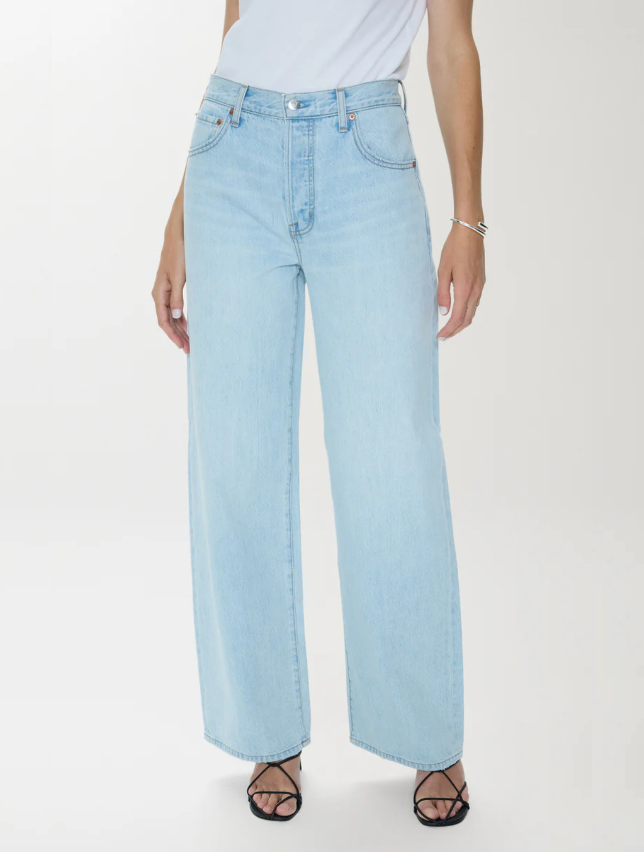 Tate High Rise Bowed Wide Leg