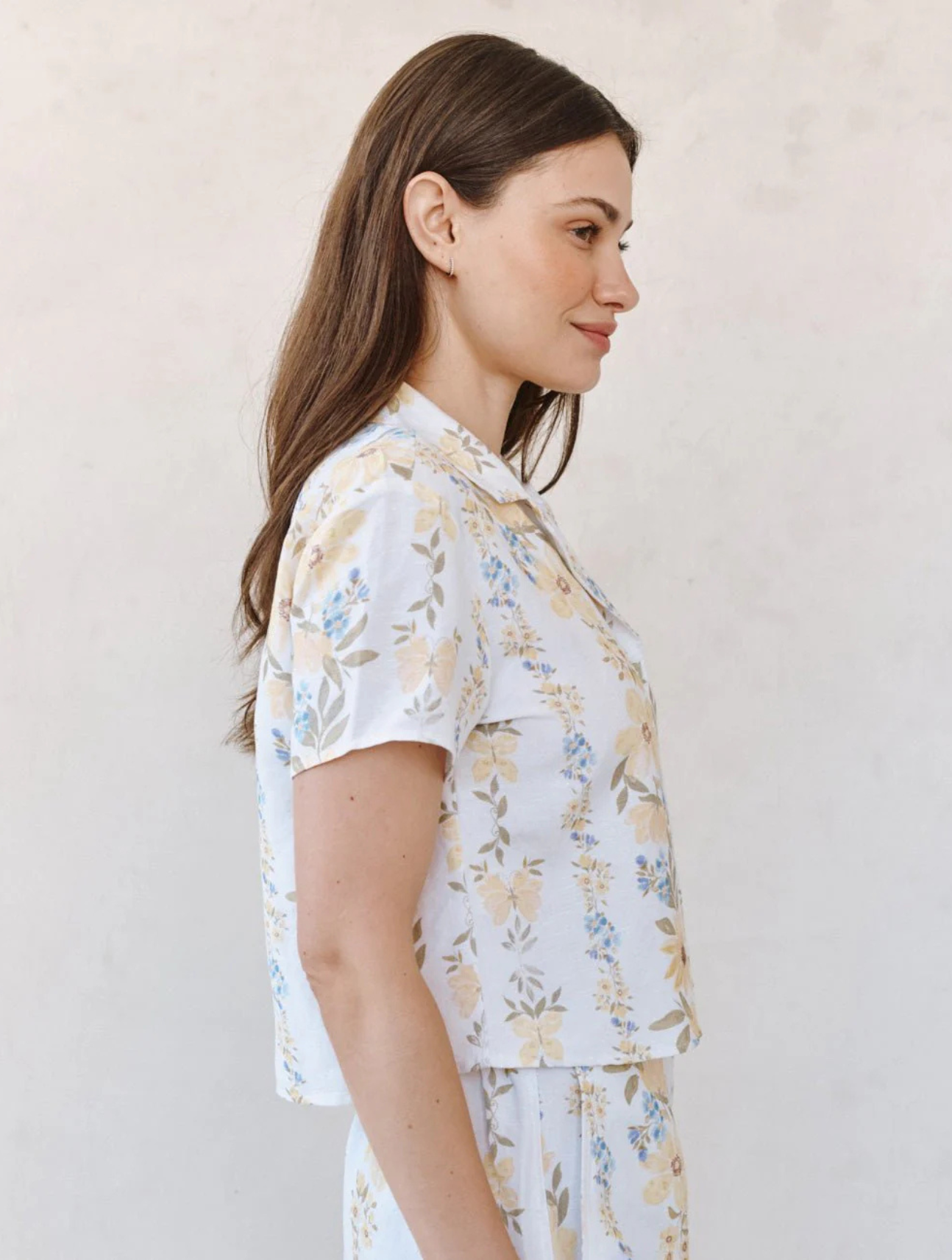 Short Sleeve Notch Collar Shirt