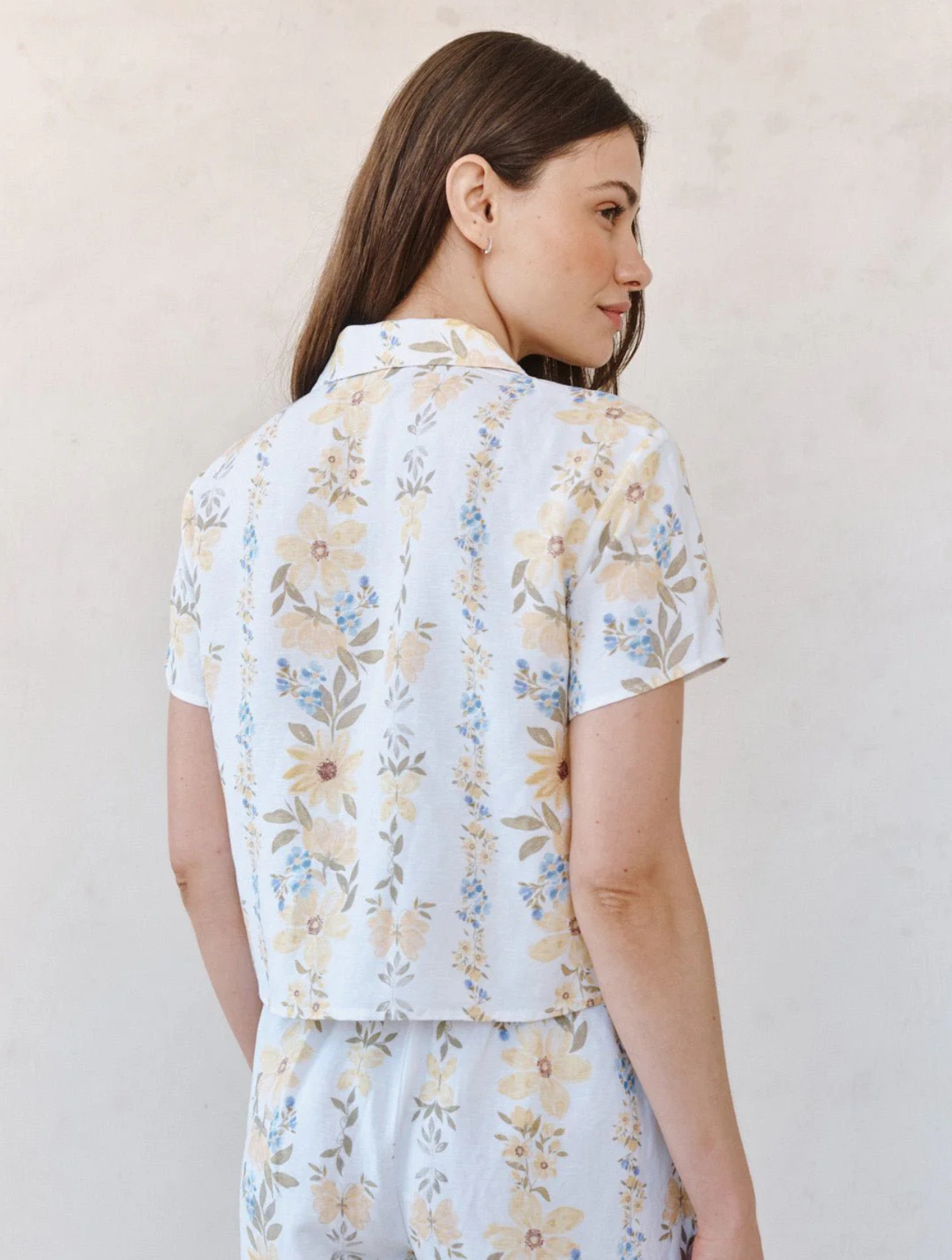 Short Sleeve Notch Collar Shirt