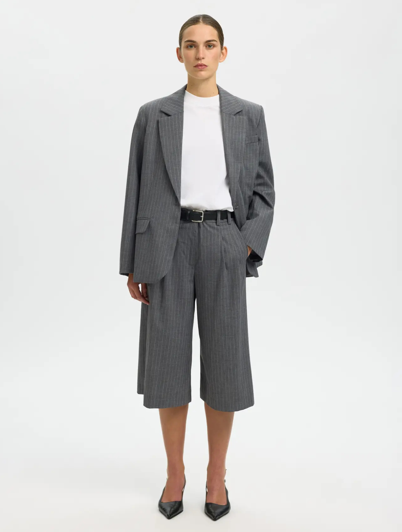 Tonia Pinstripe Long Short