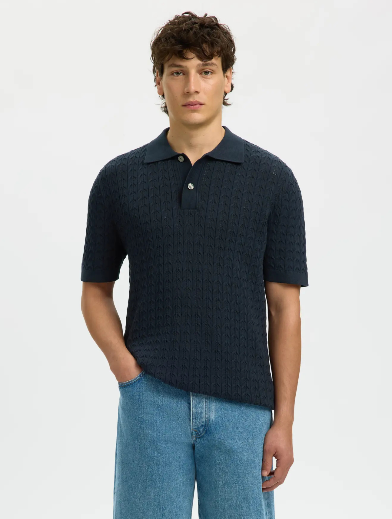 Mattis Knit Cable Polo