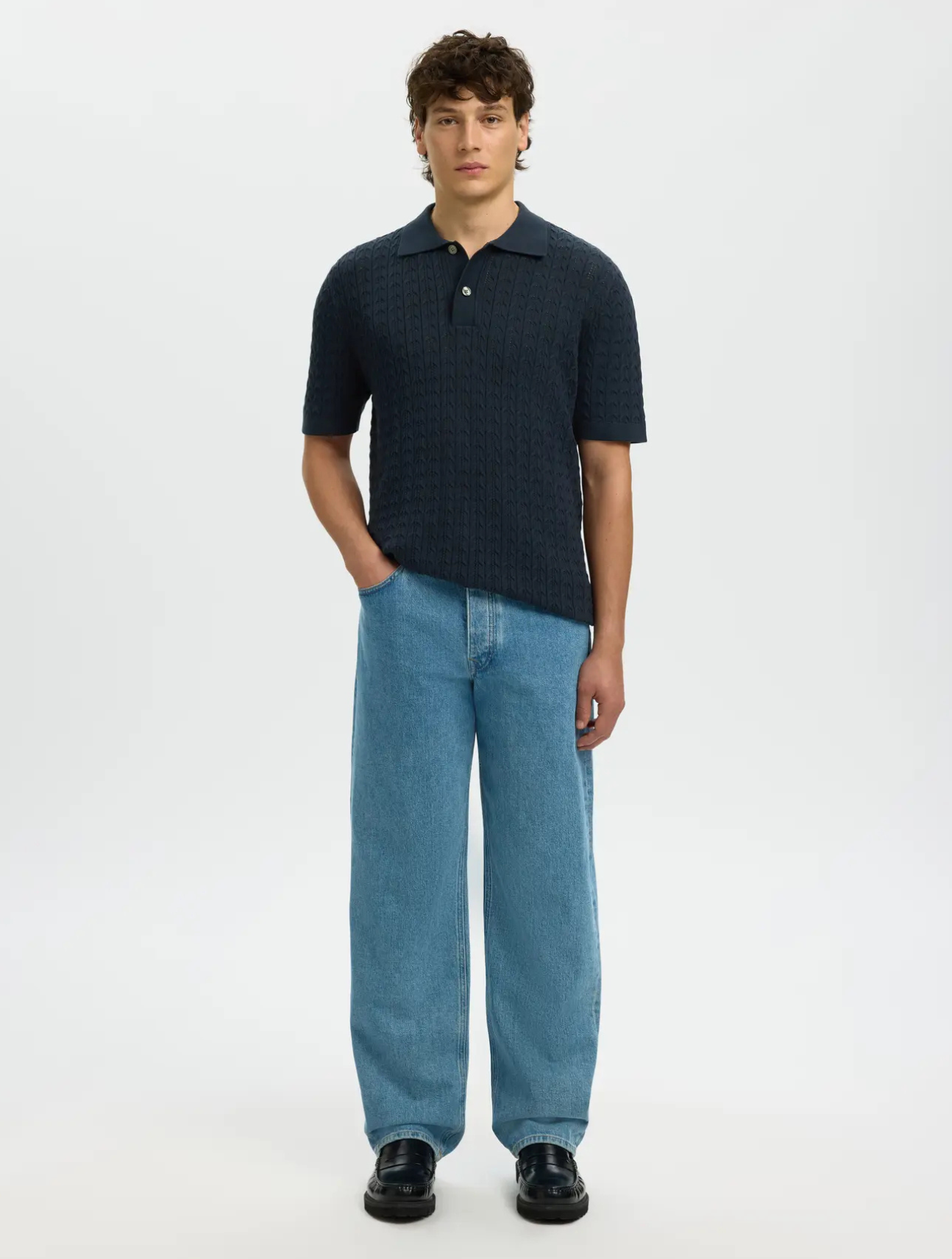Mattis Knit Cable Polo