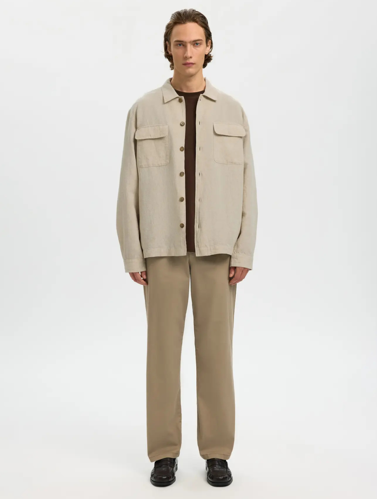 Otto Leroy Linen Blend Overshirt