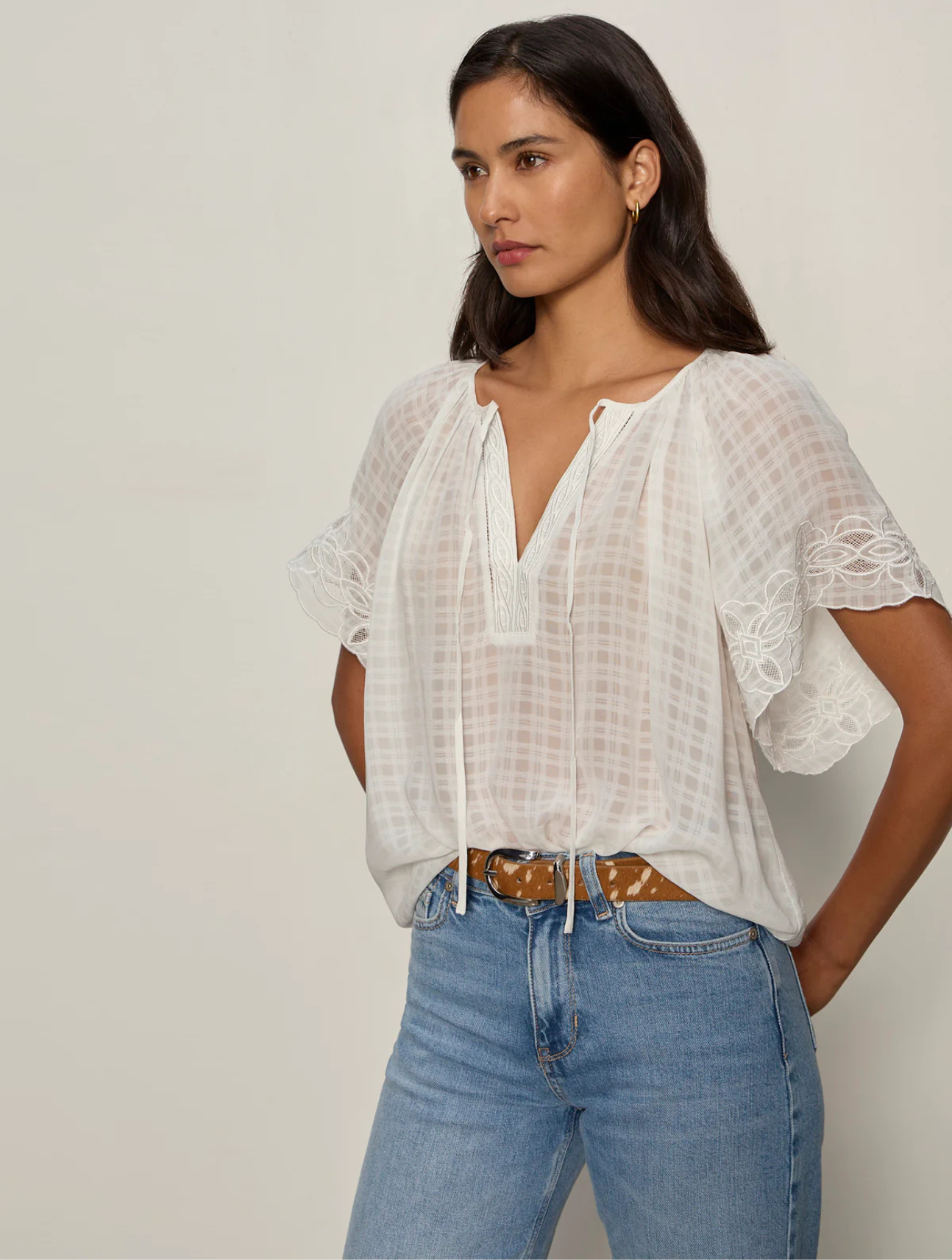 Easy Brunch Embroidered Blouse