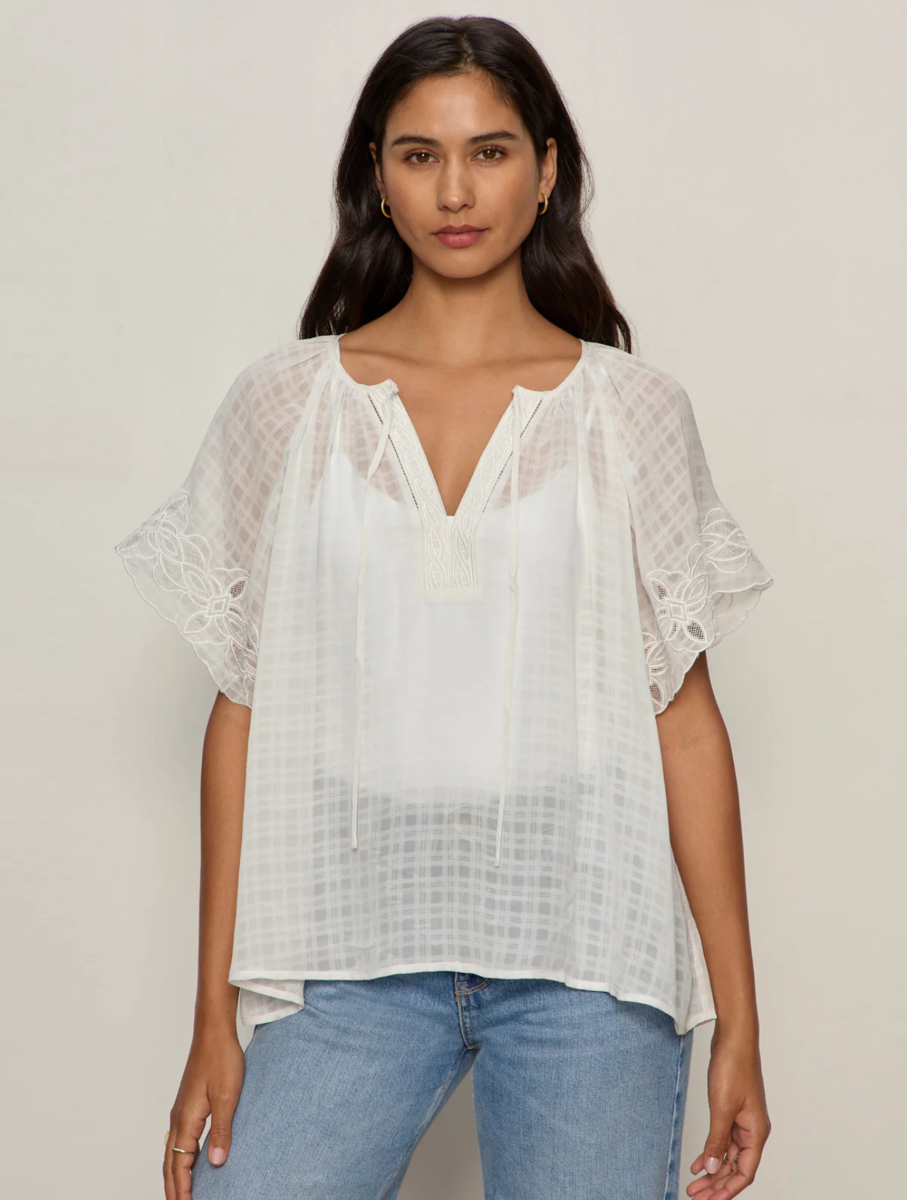 Easy Brunch Embroidered Blouse