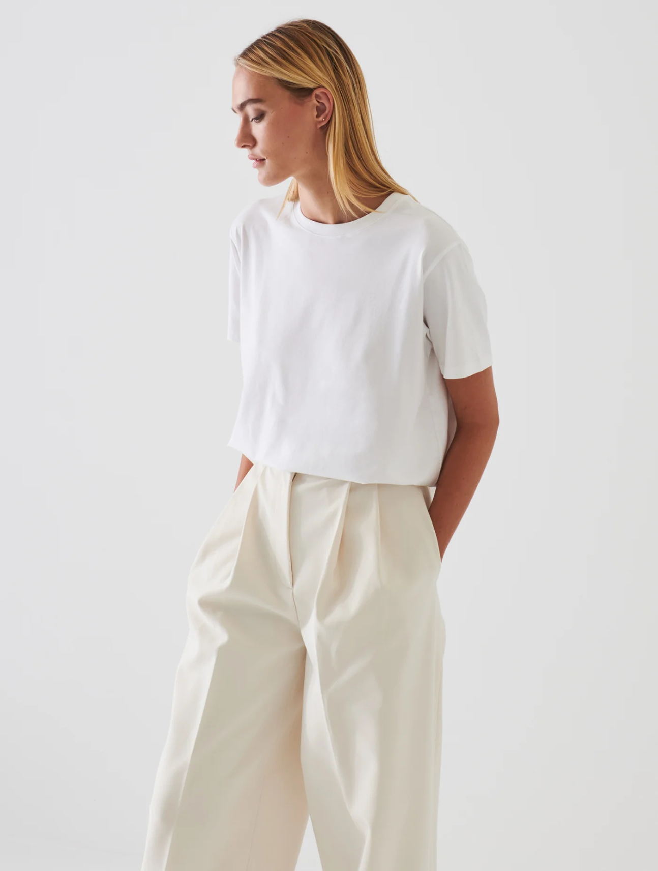 Iconic Pima Cotton Stretch Boyfriend T-Shirt