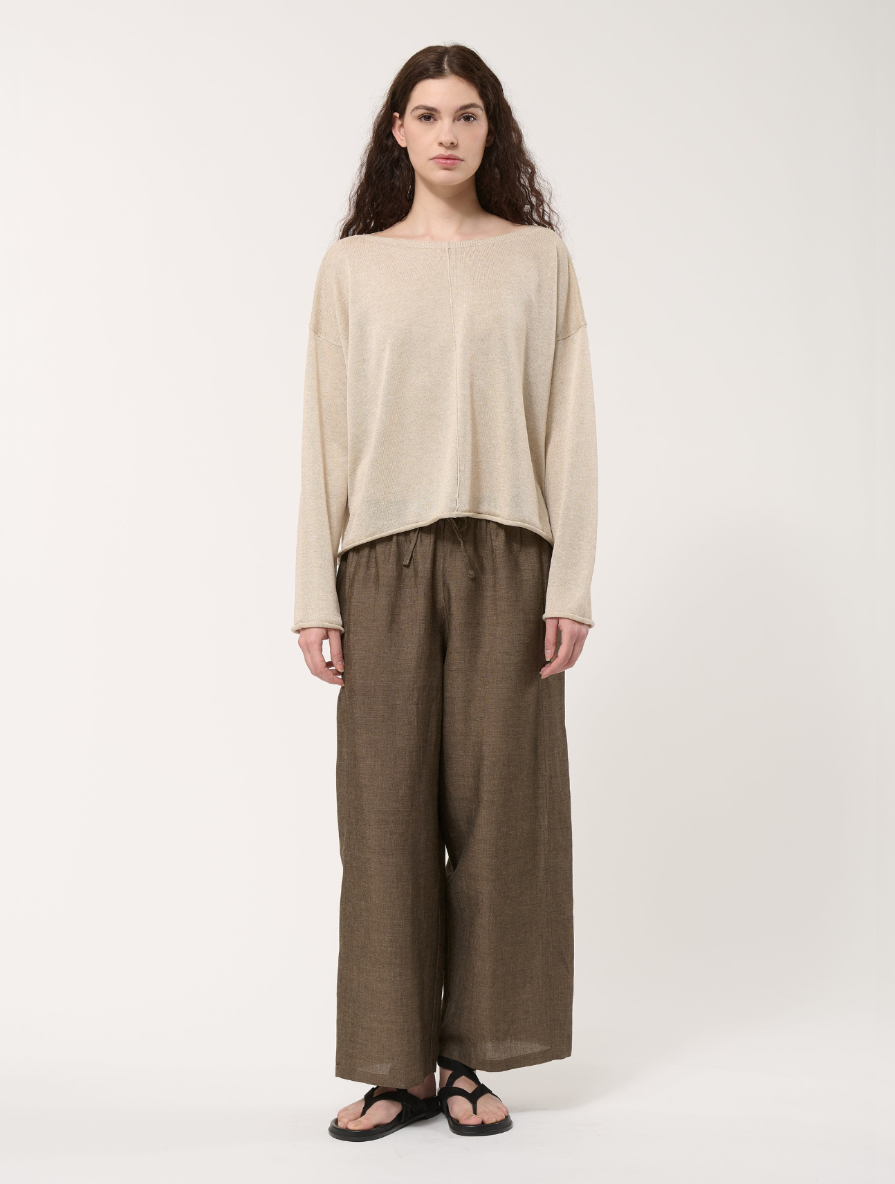 Joan Linen Barrel Pants