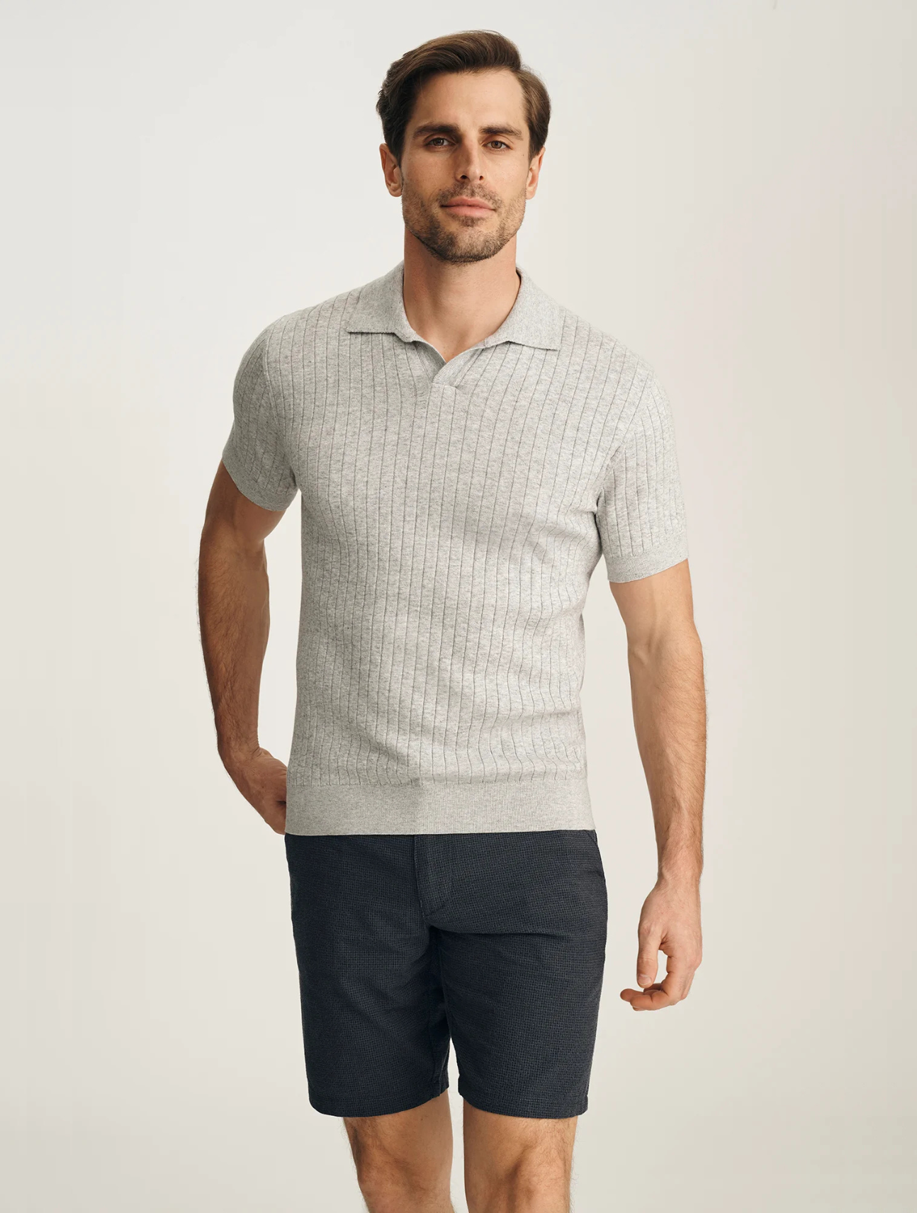 Melange Polo Sweater