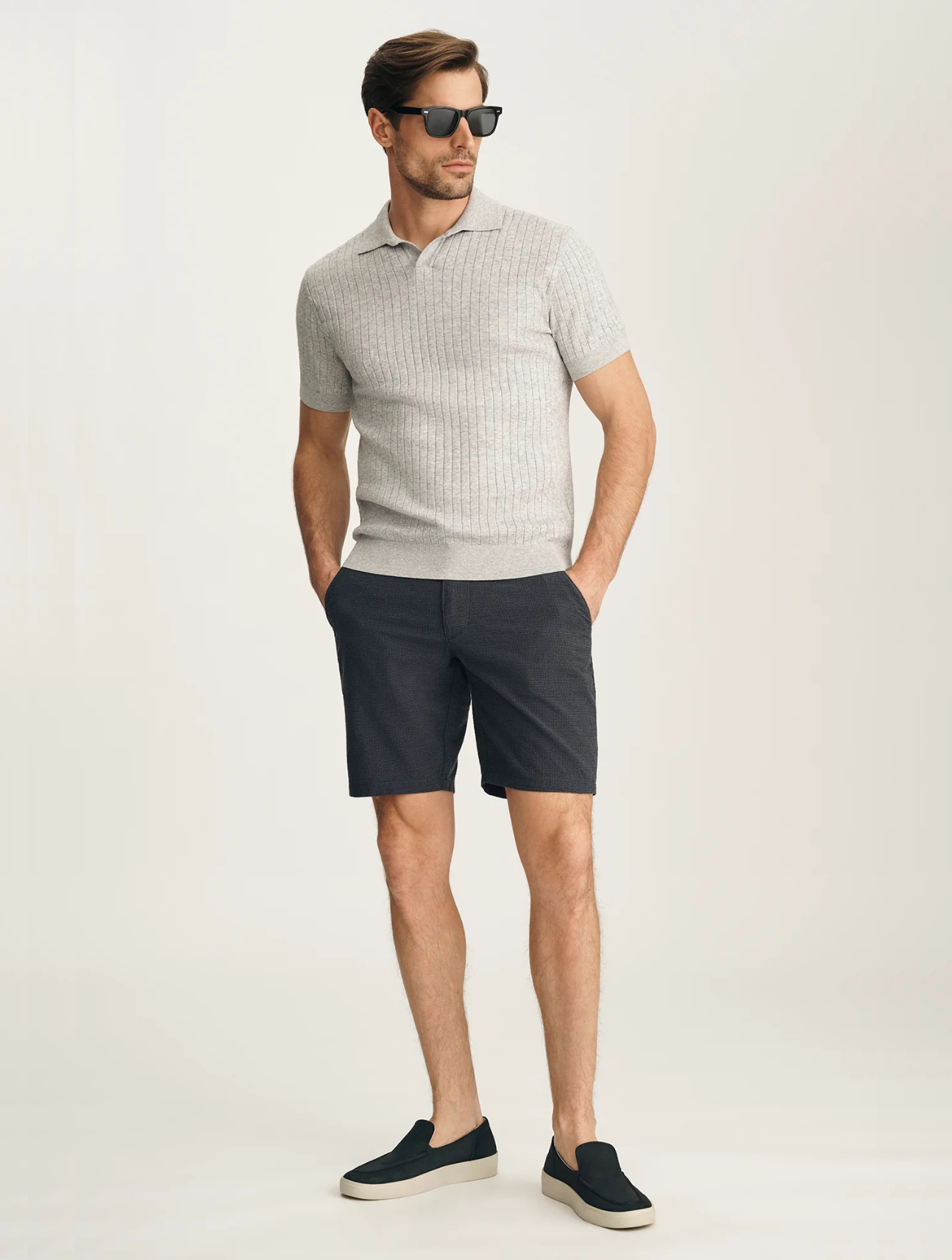 Melange Polo Sweater