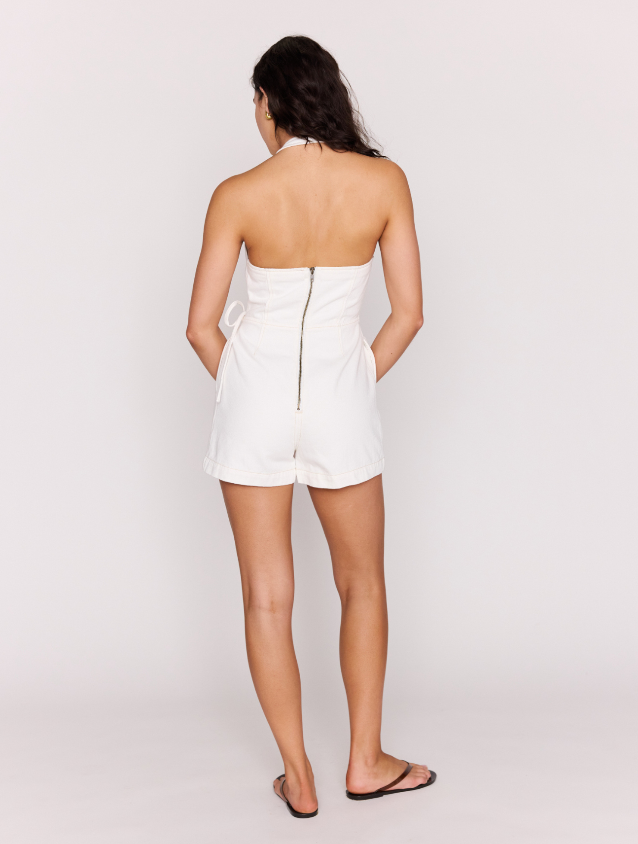 Cove Denim Halter Playsuit