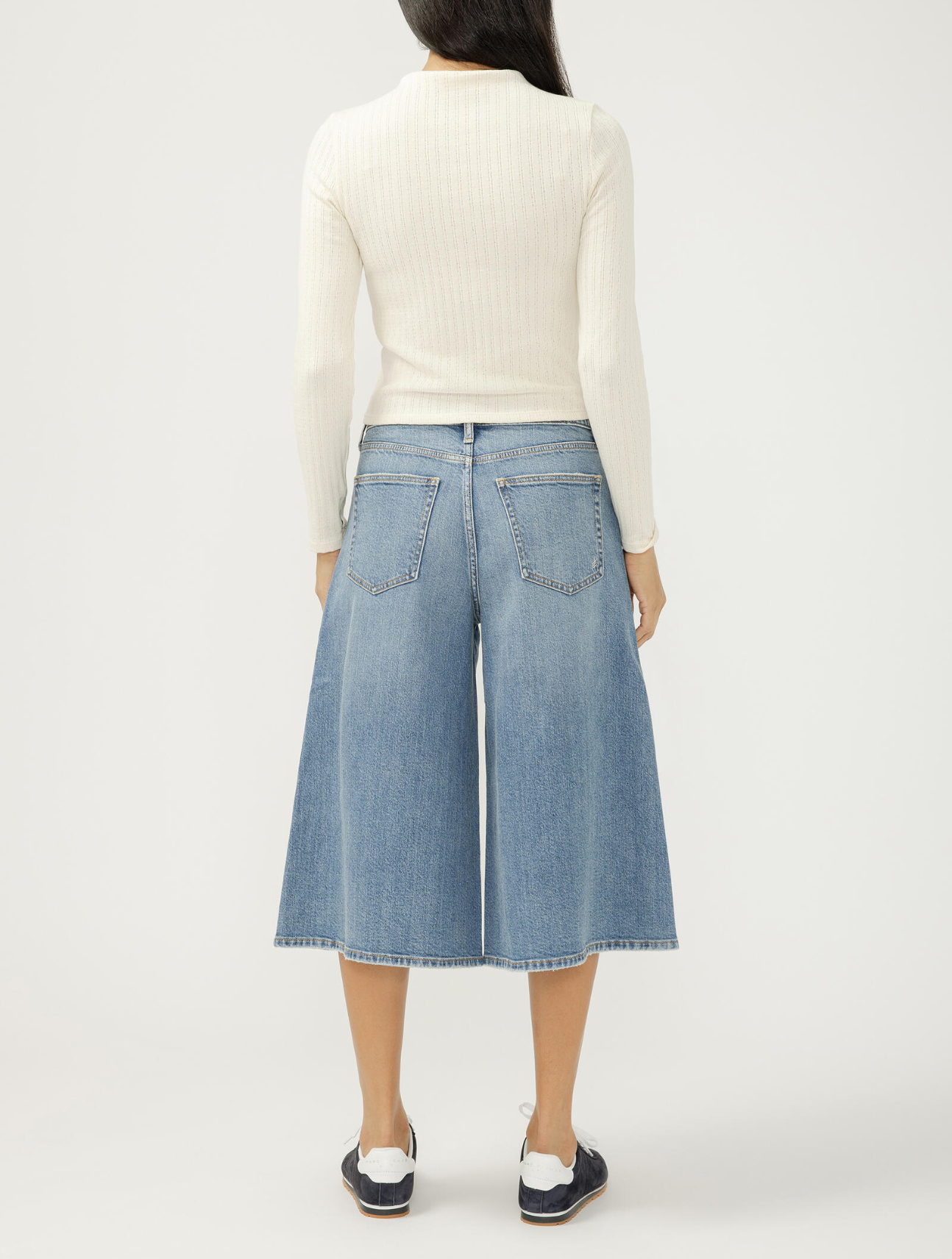 High Rise Culotte Jeans