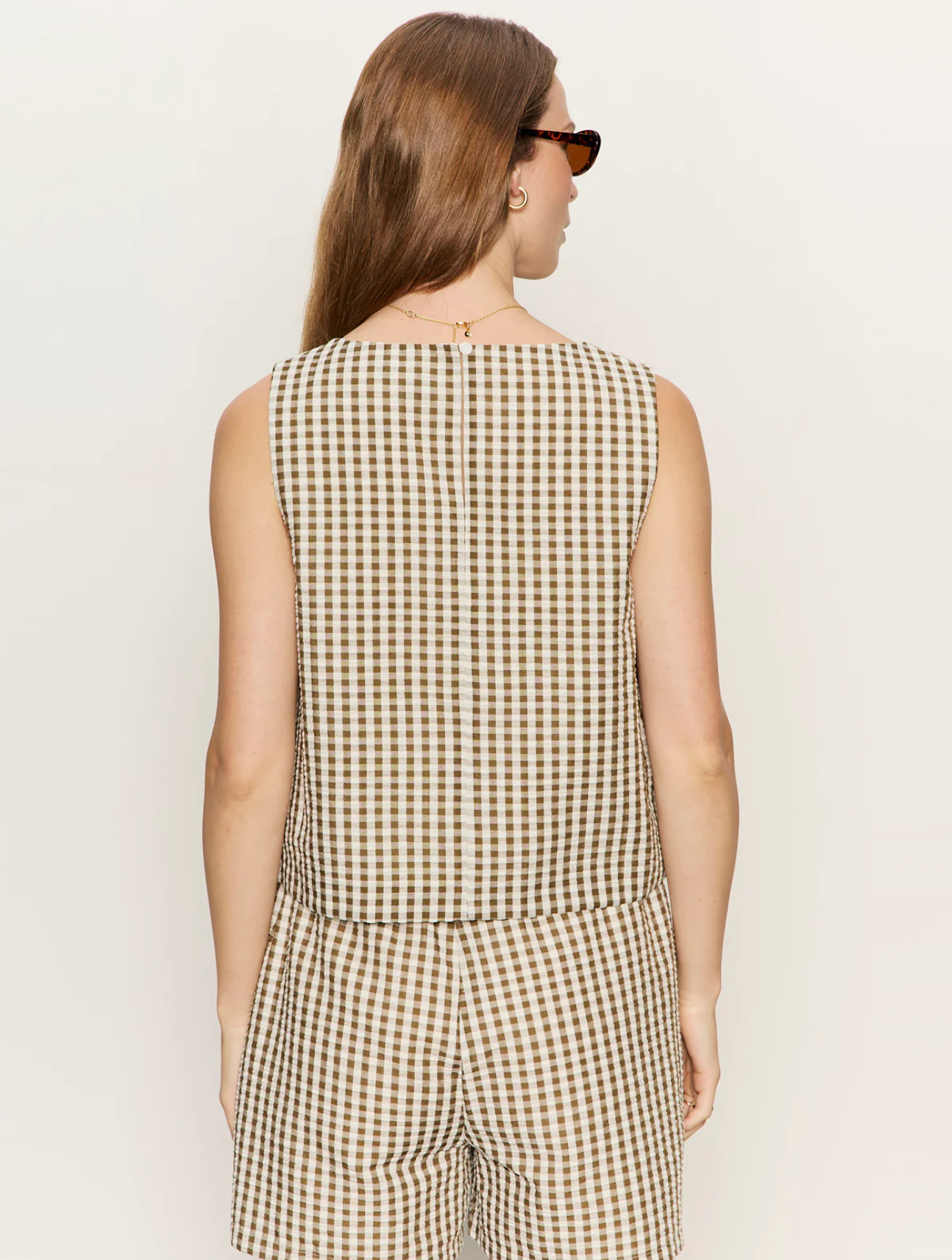 Better Days Gingham Shell