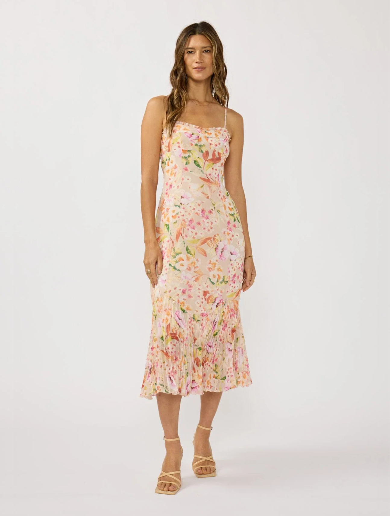 Songbird Pleated Midi Dress
