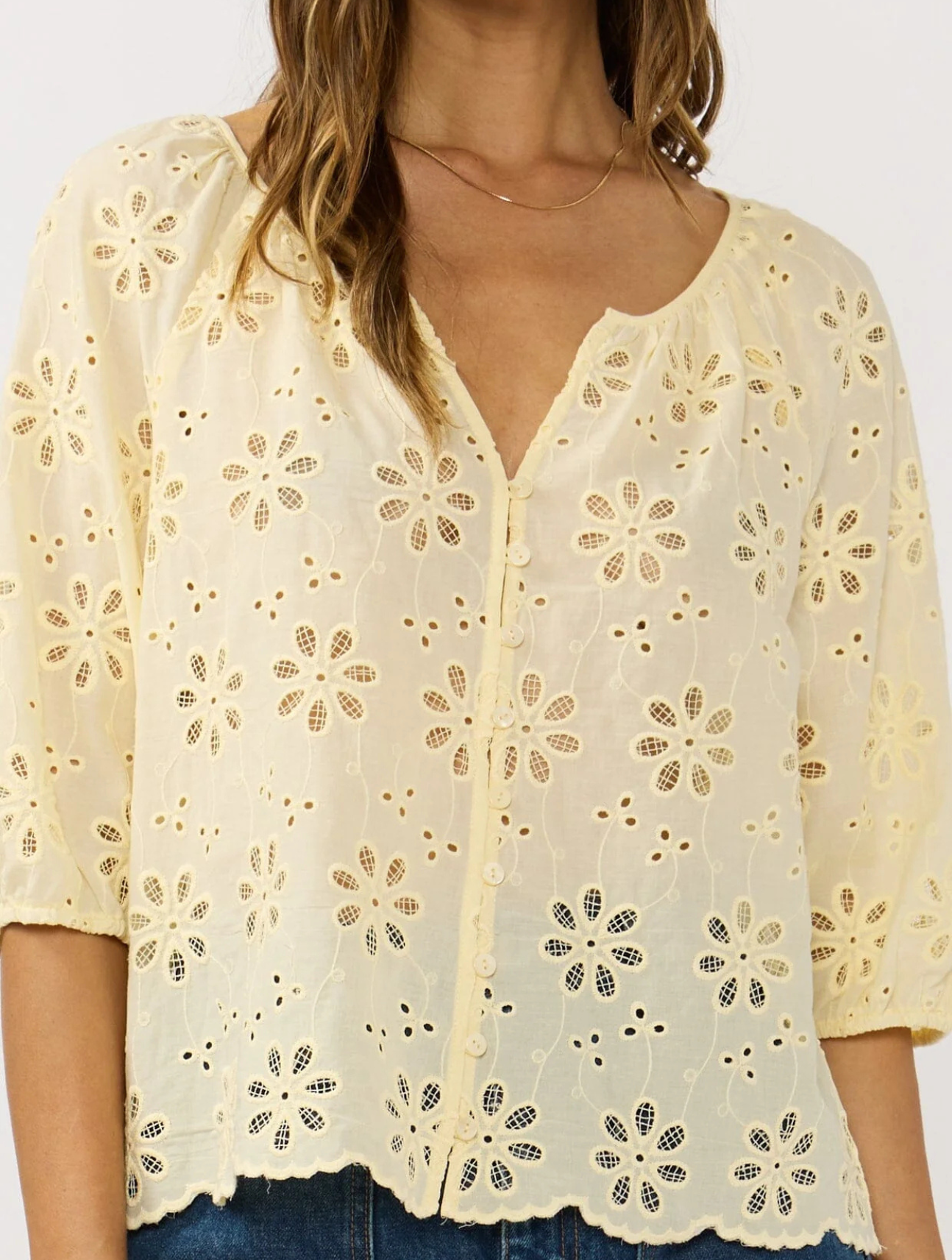 Nina Eyelet Top