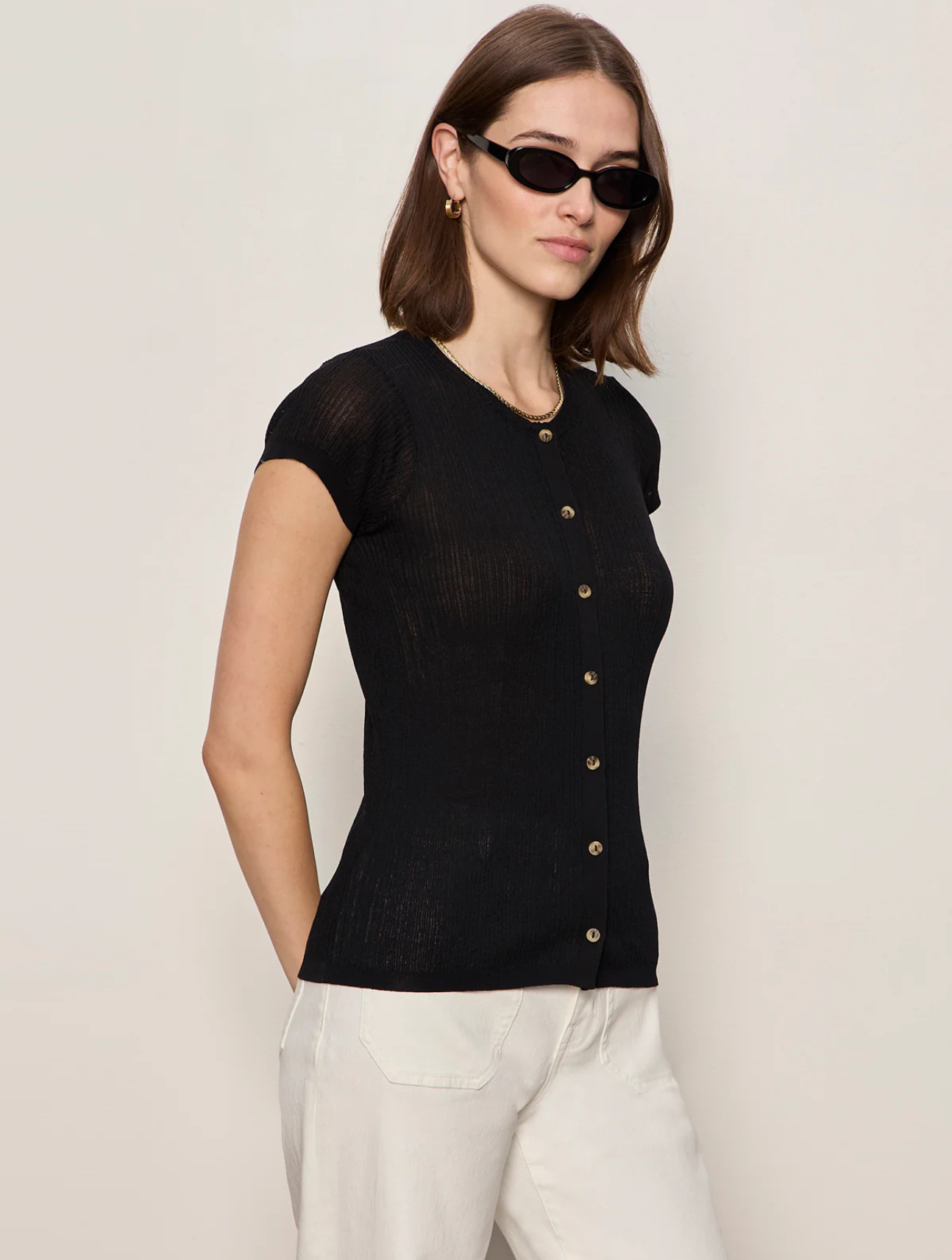 Soft Focus Ribbed Top
