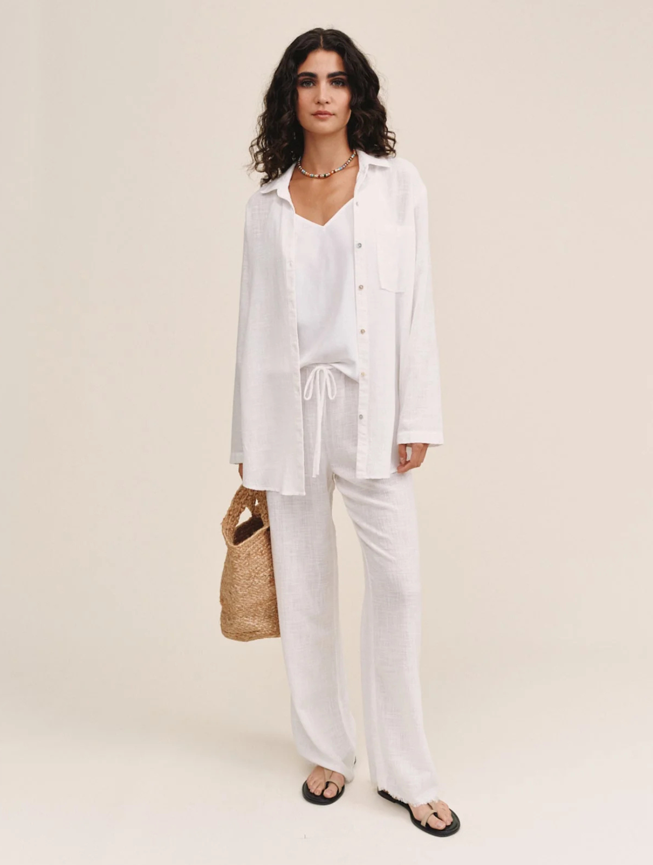 Long Sleeve Pocket Button Down Tunic