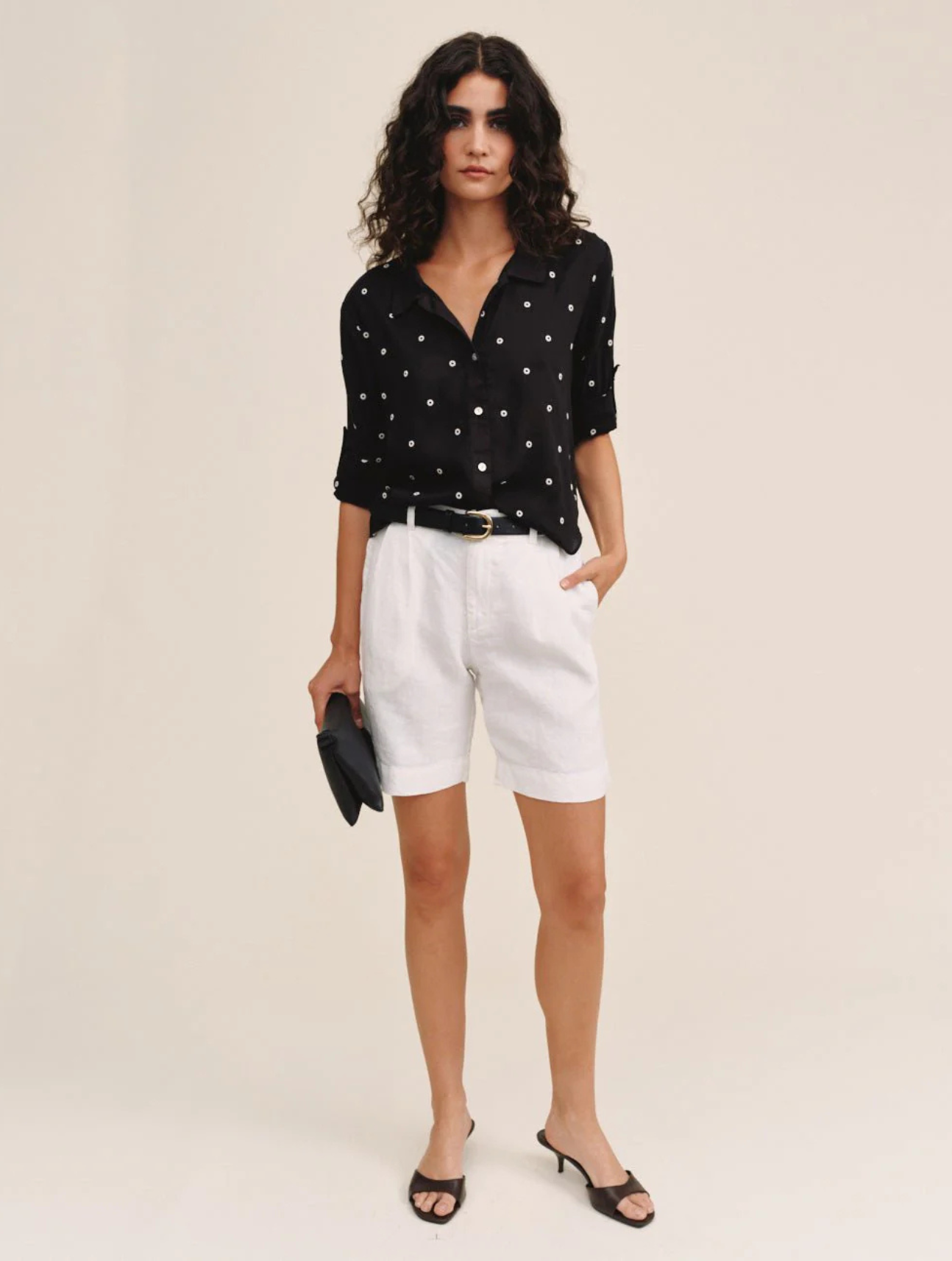 Drop Collar Boxy Button Down