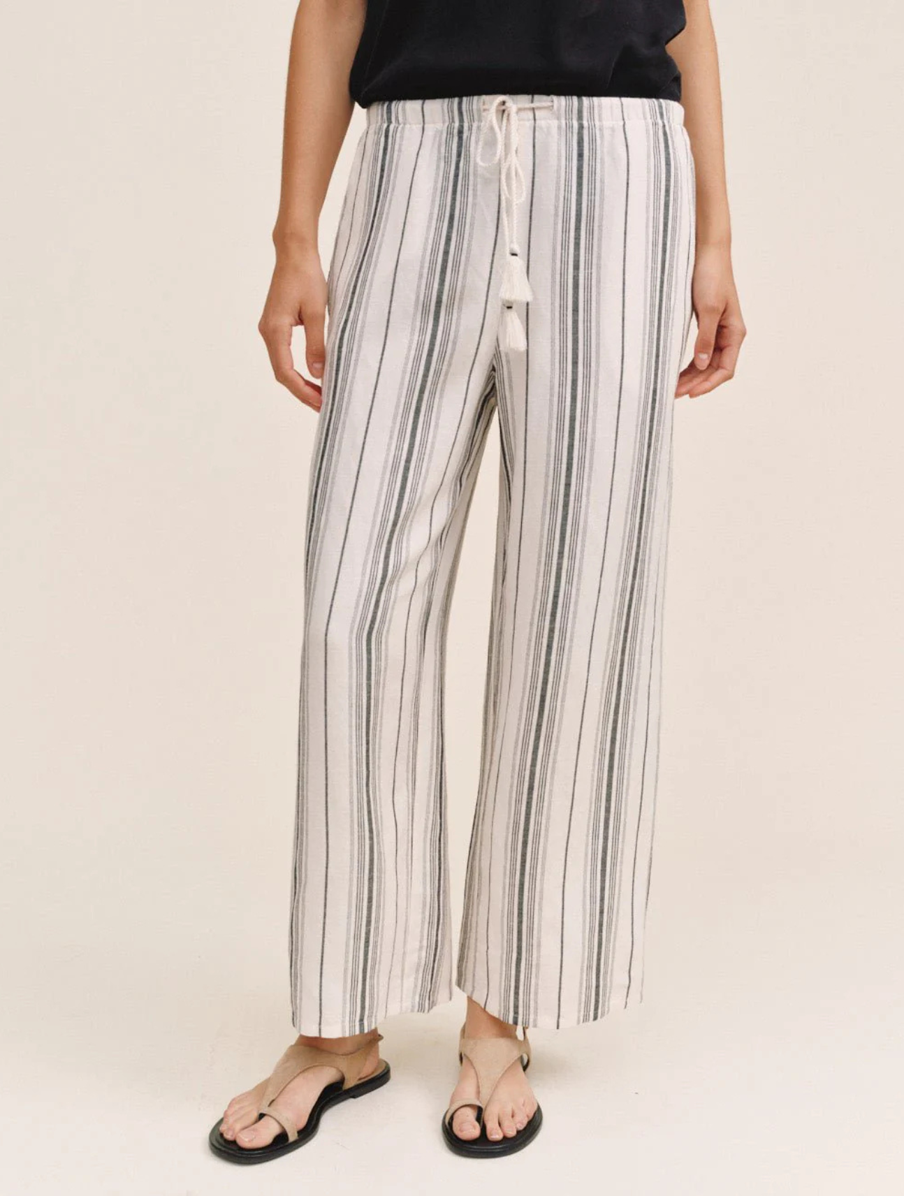Tassel Cord Drawstring Crop
