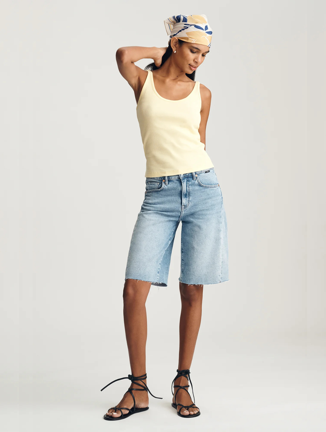 Ribbed Scoop Neck Tank Top