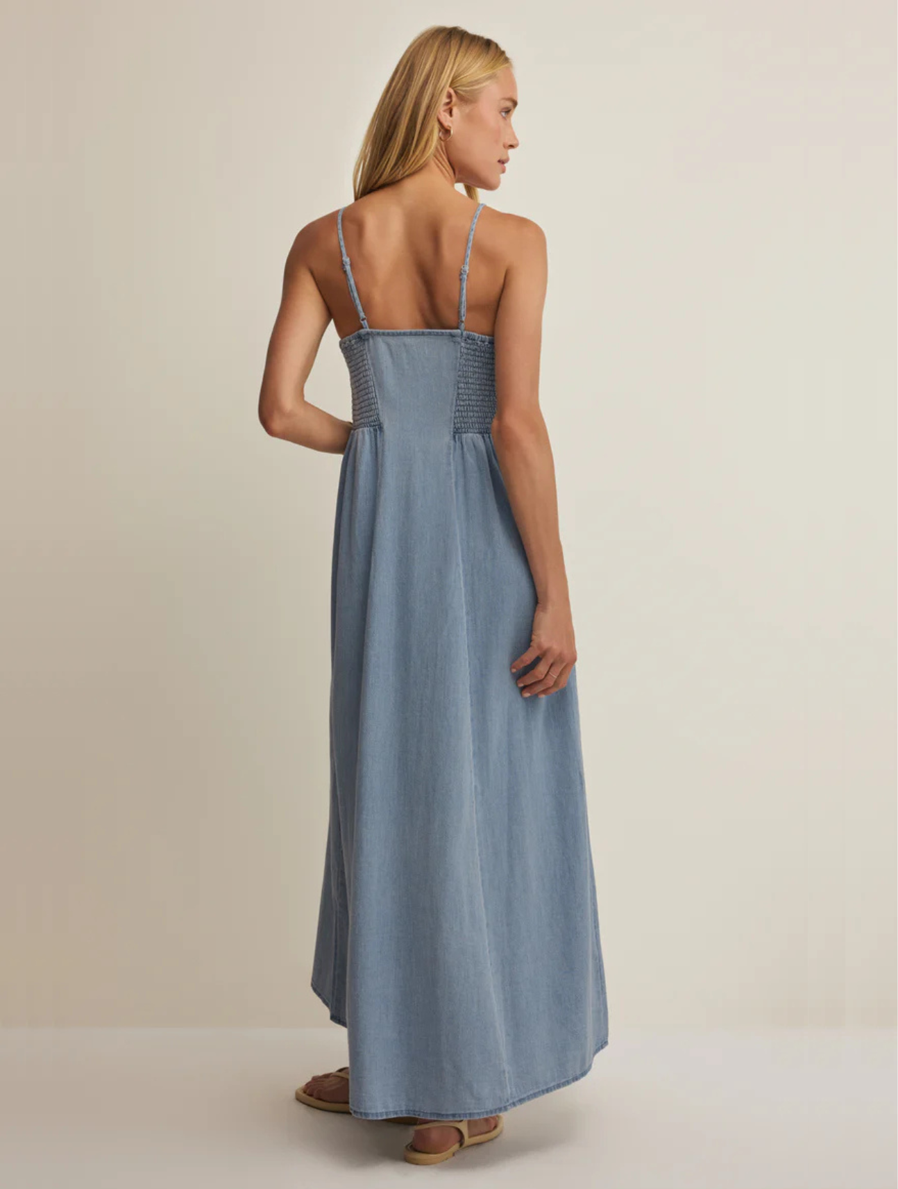 Angel Eyes Chambray Midi Dress