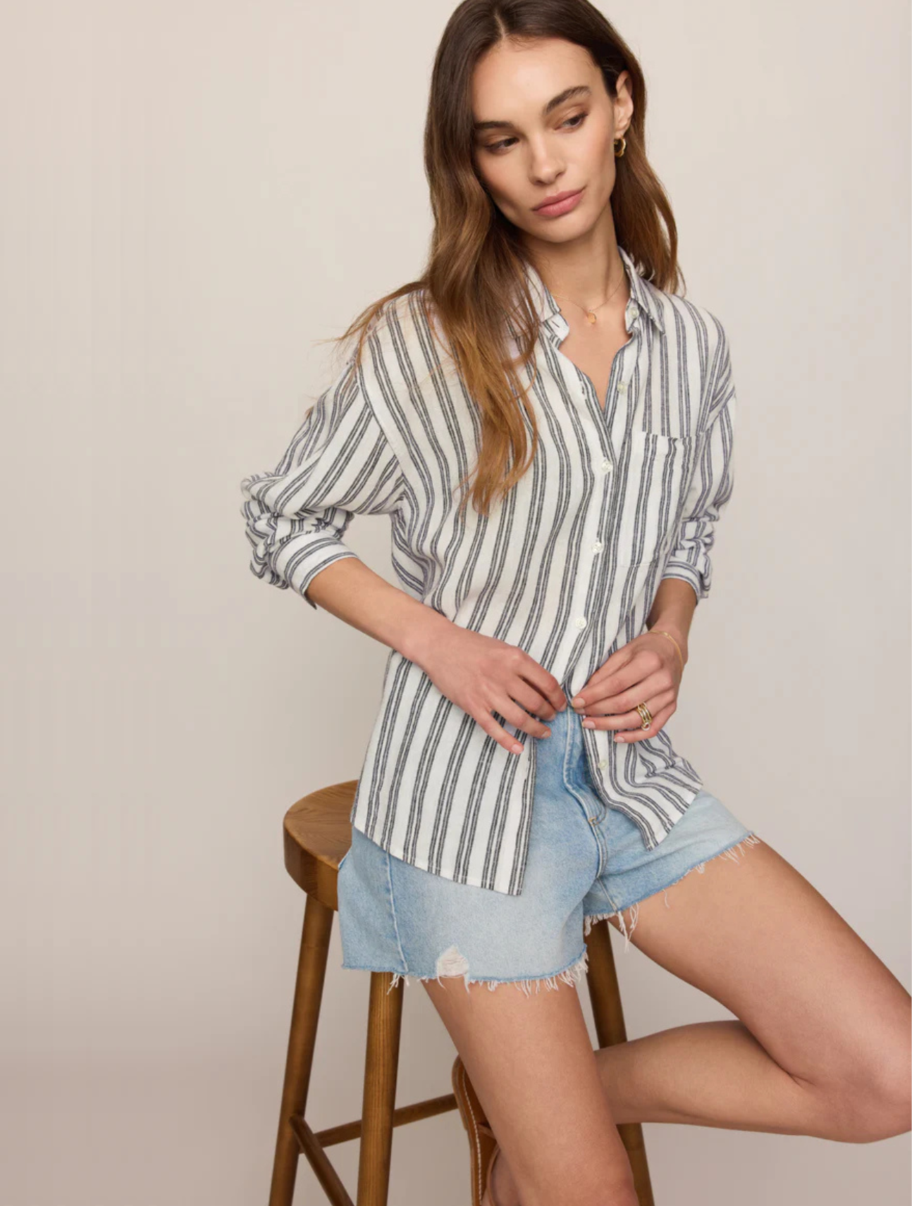 The Perfect Striped Button Up