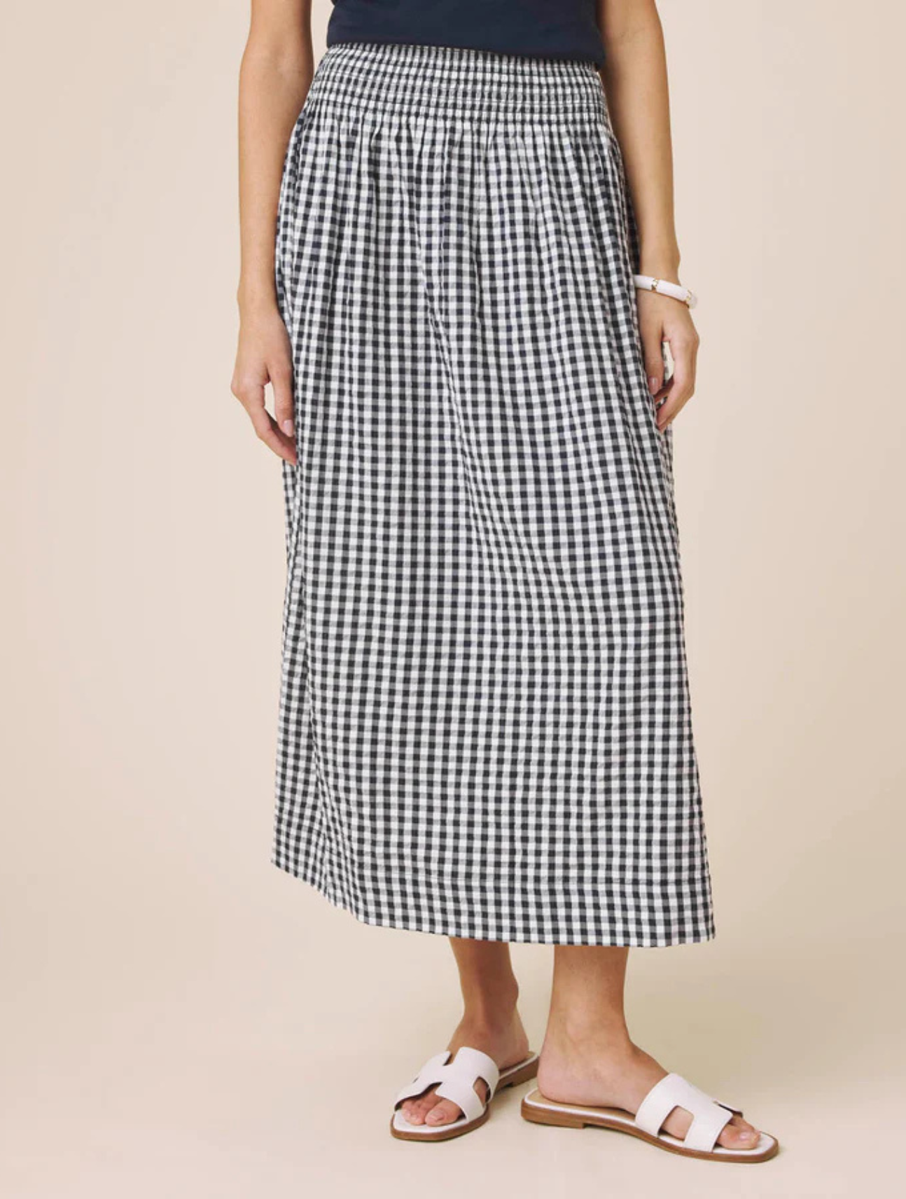 Gigi Gingham Midi Skirt