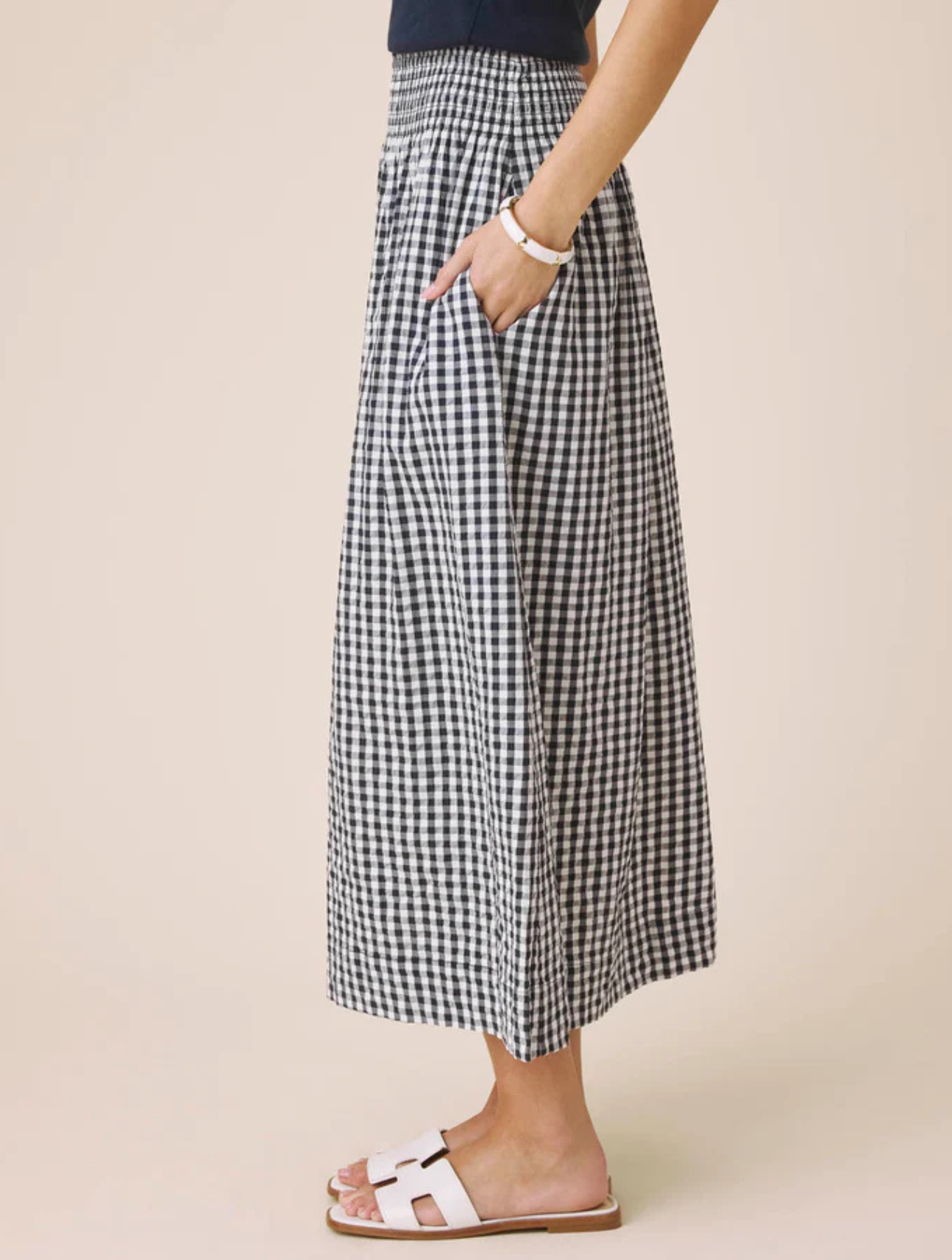 Gigi Gingham Midi Skirt