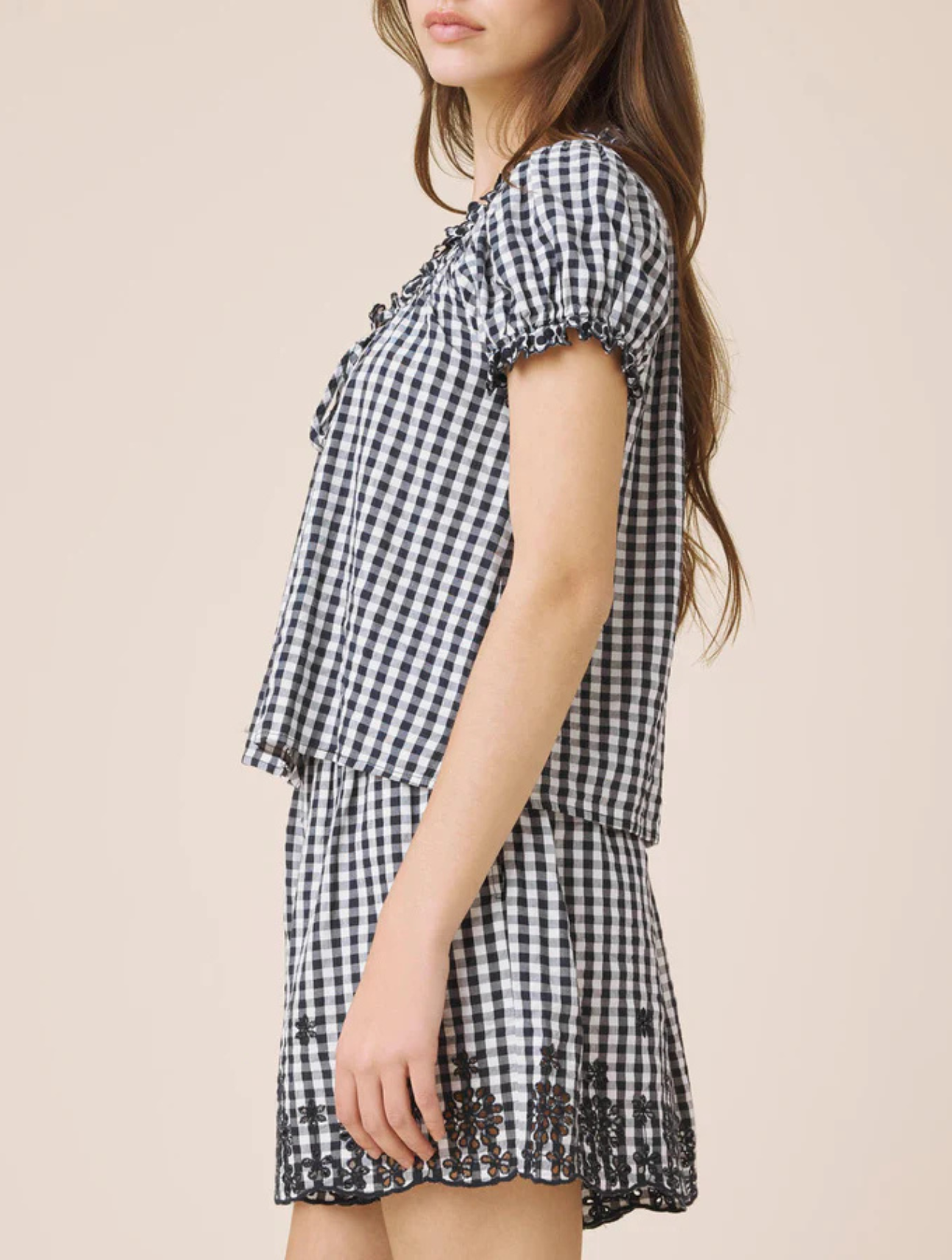 Gigi Gingham Puff Sleeve Top