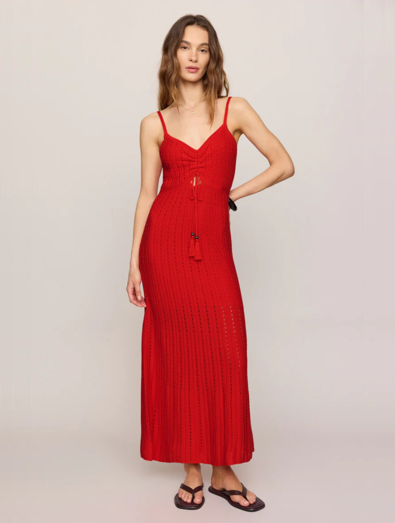 Sundra Crochet Maxi Dress