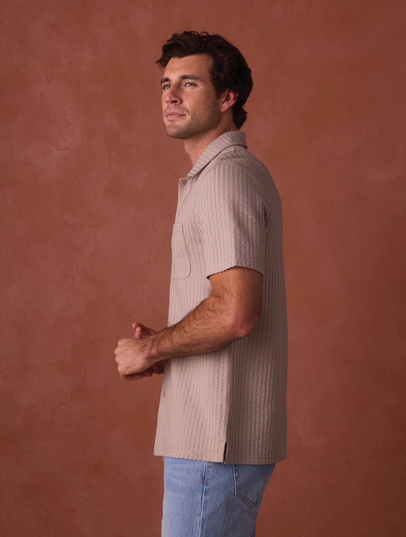 Knit Getaway Button Up Shirt