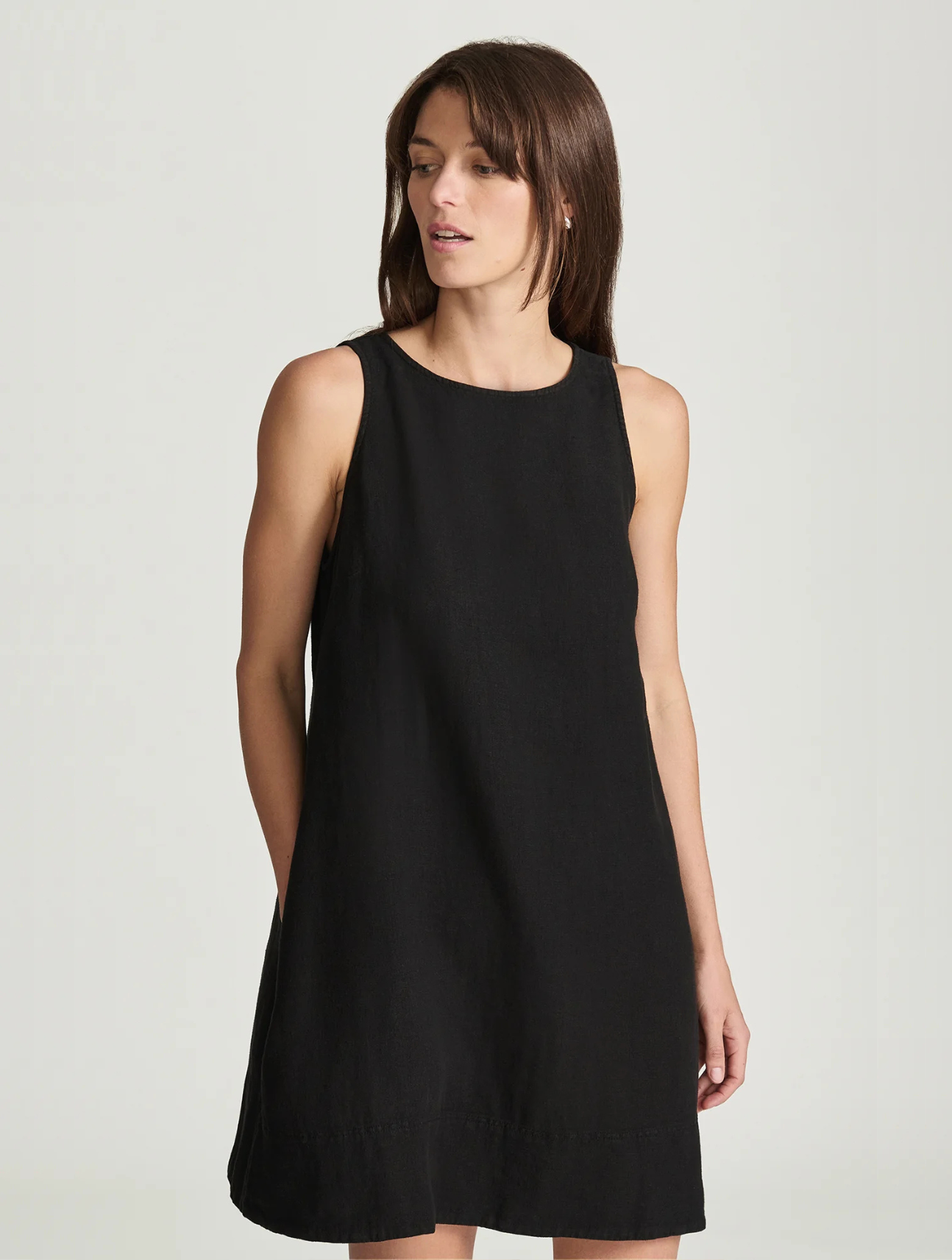 Linen Mini Shift Dress
