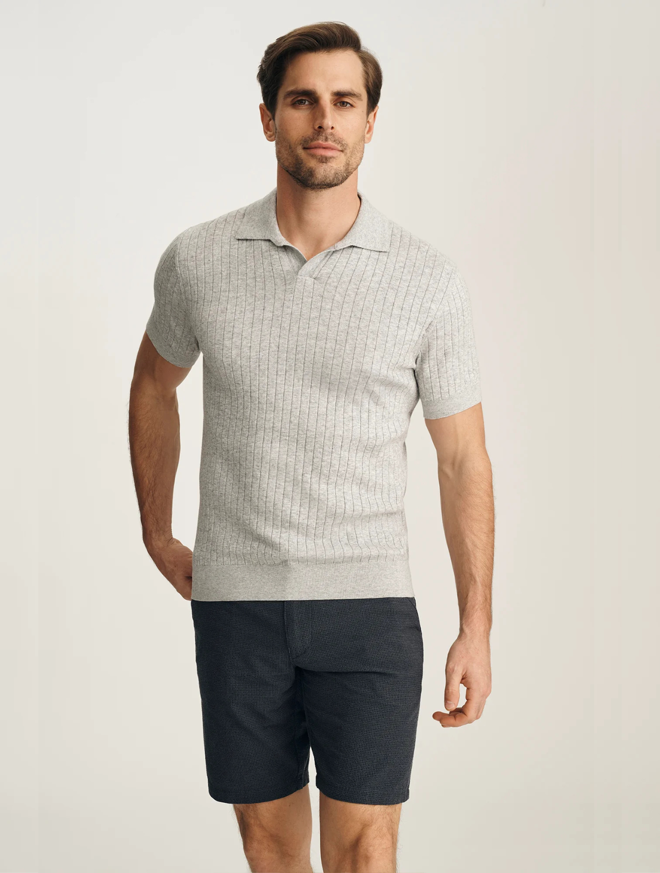 Melange Polo Sweater
