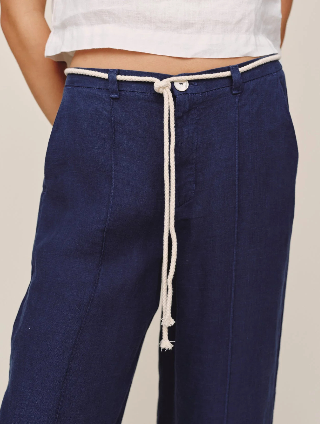 Clean Waist Pintuck Wide Leg