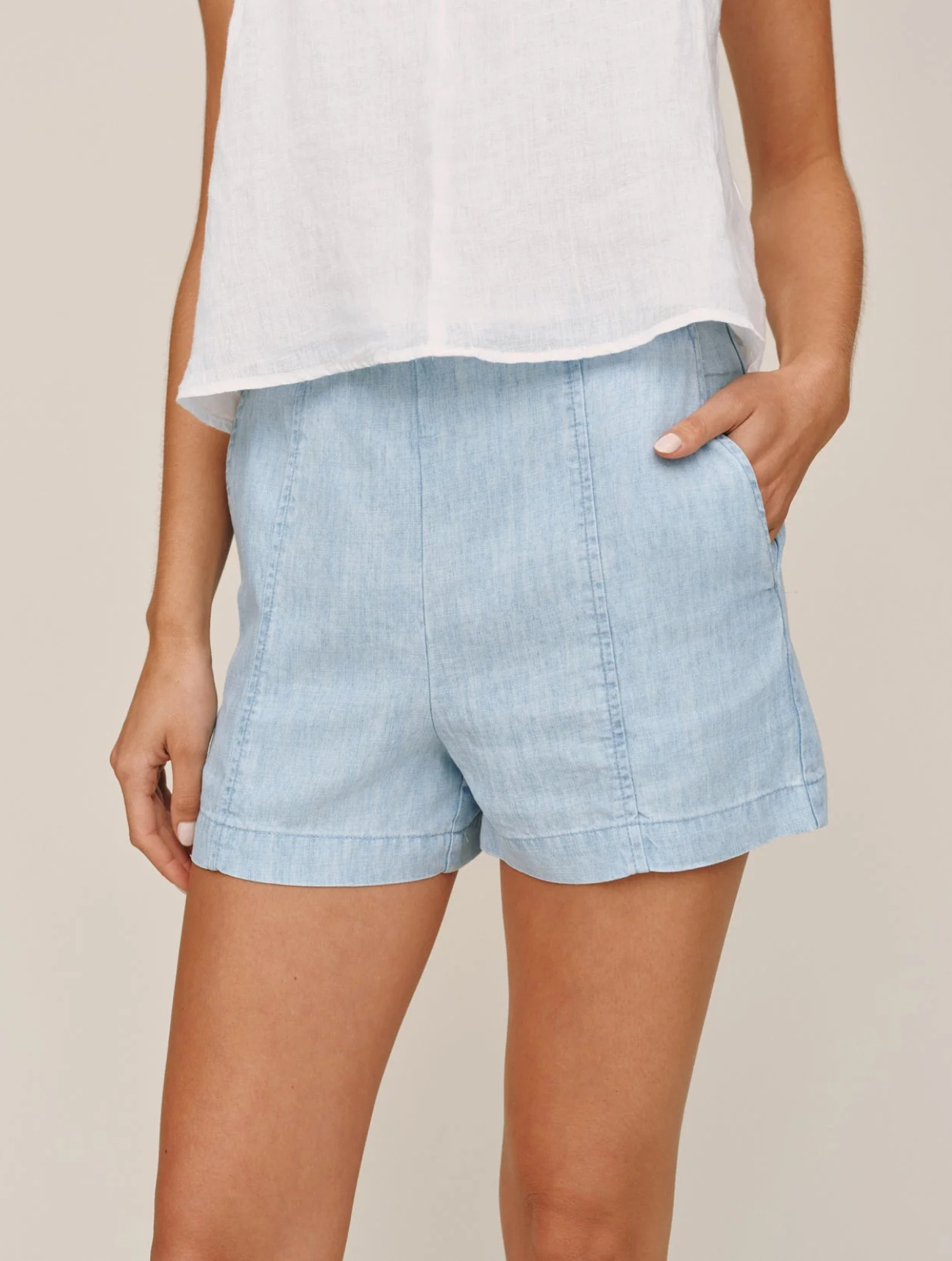 Smocked Back Seam Short